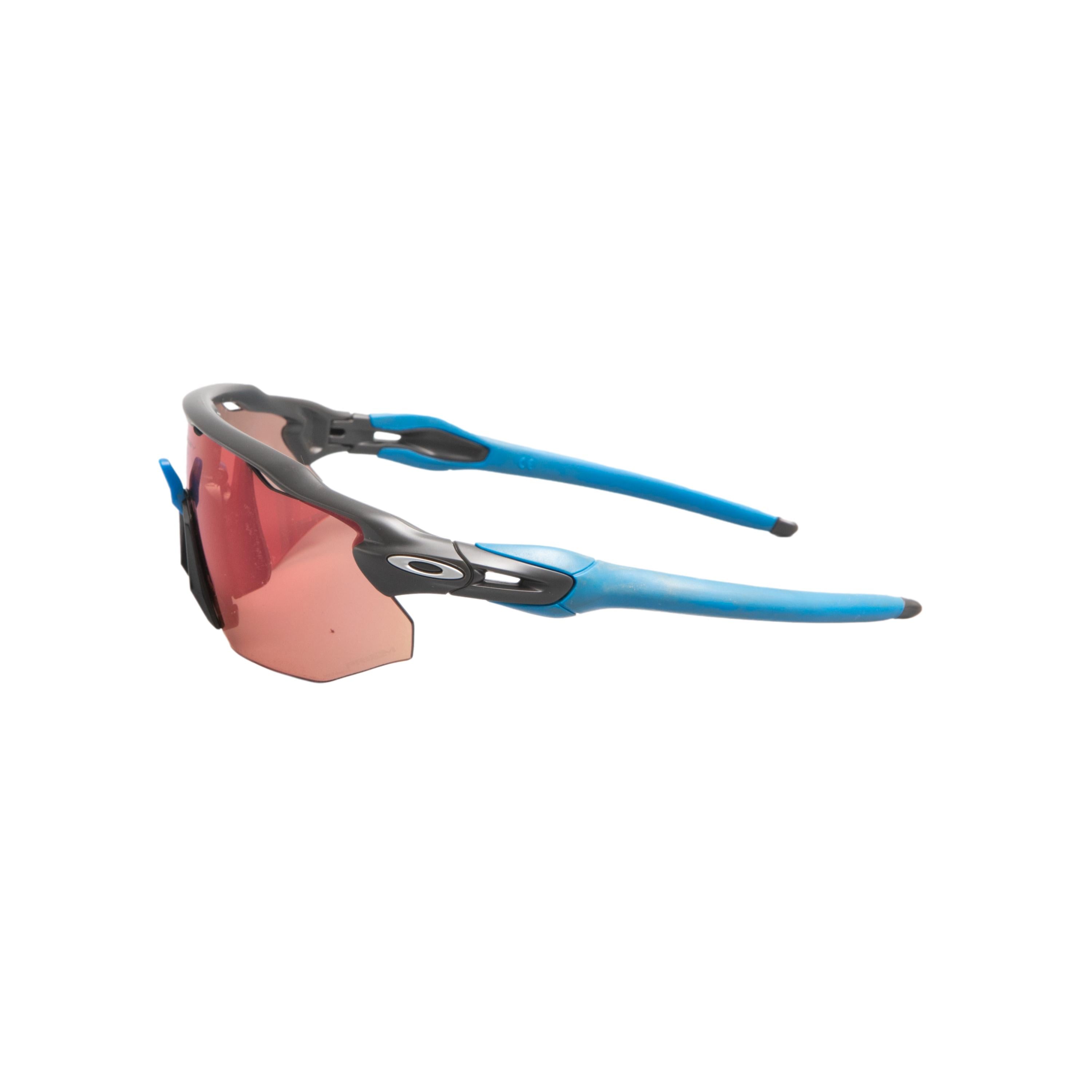 Óculos Unissex Ciclismo Oakley Prizm Cinza/Azul Lente Rosa + Case - Tamanho Único