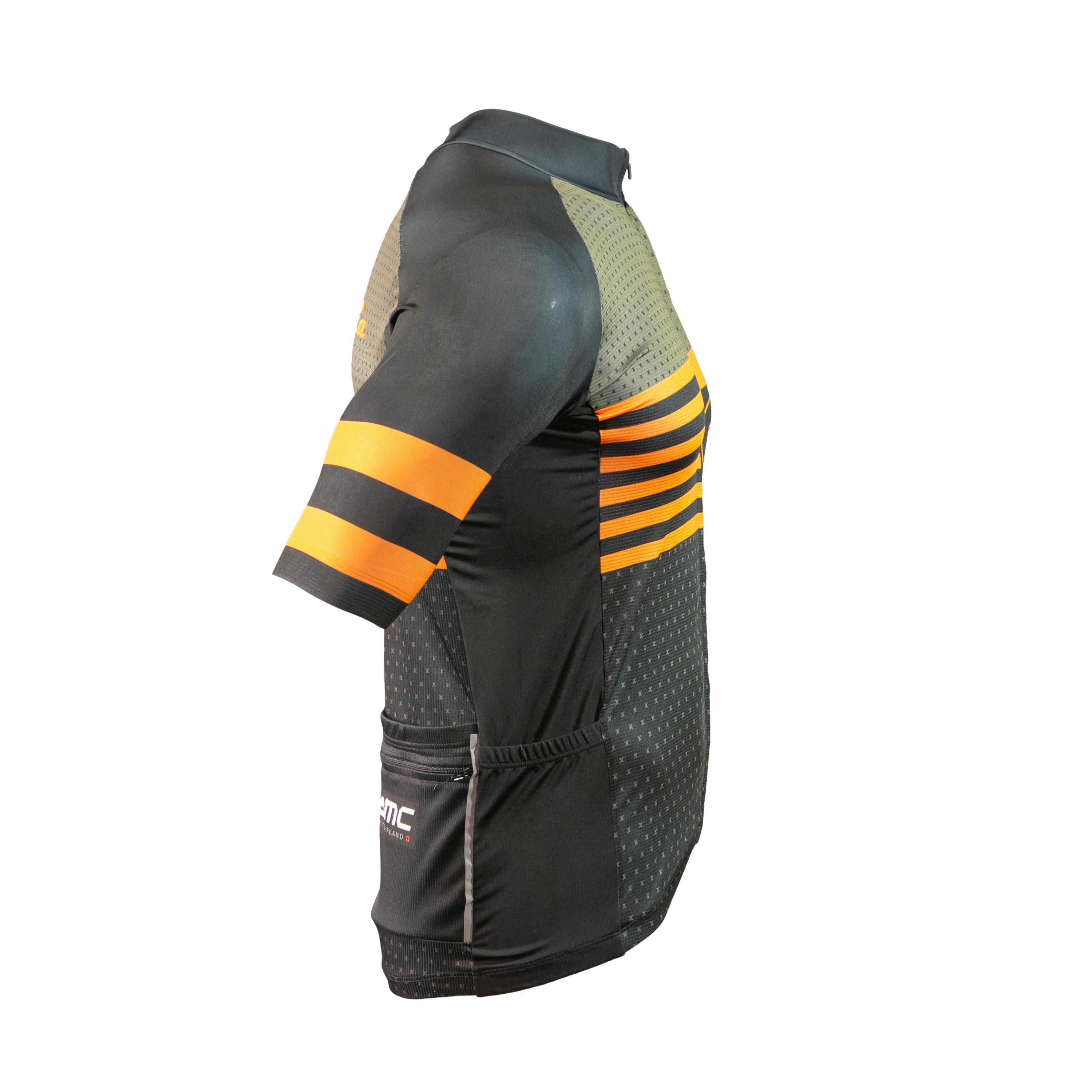 Camiseta Jersey Masculina Ciclismo Preto/Laranja - Tamanho G