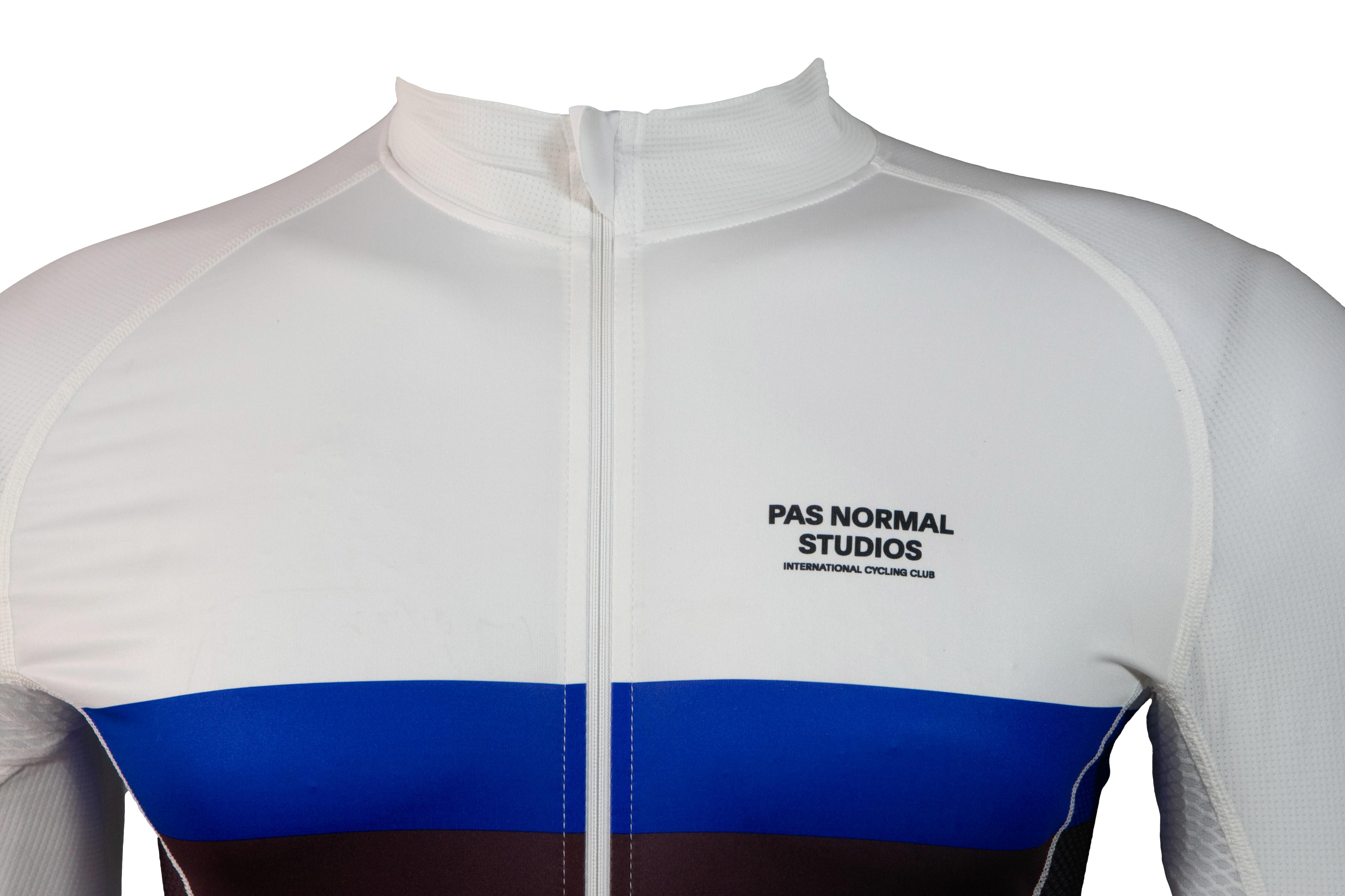 Camiseta Jersey Masculina Ciclismo PNS Branco e Azul - Tamanho XXL
