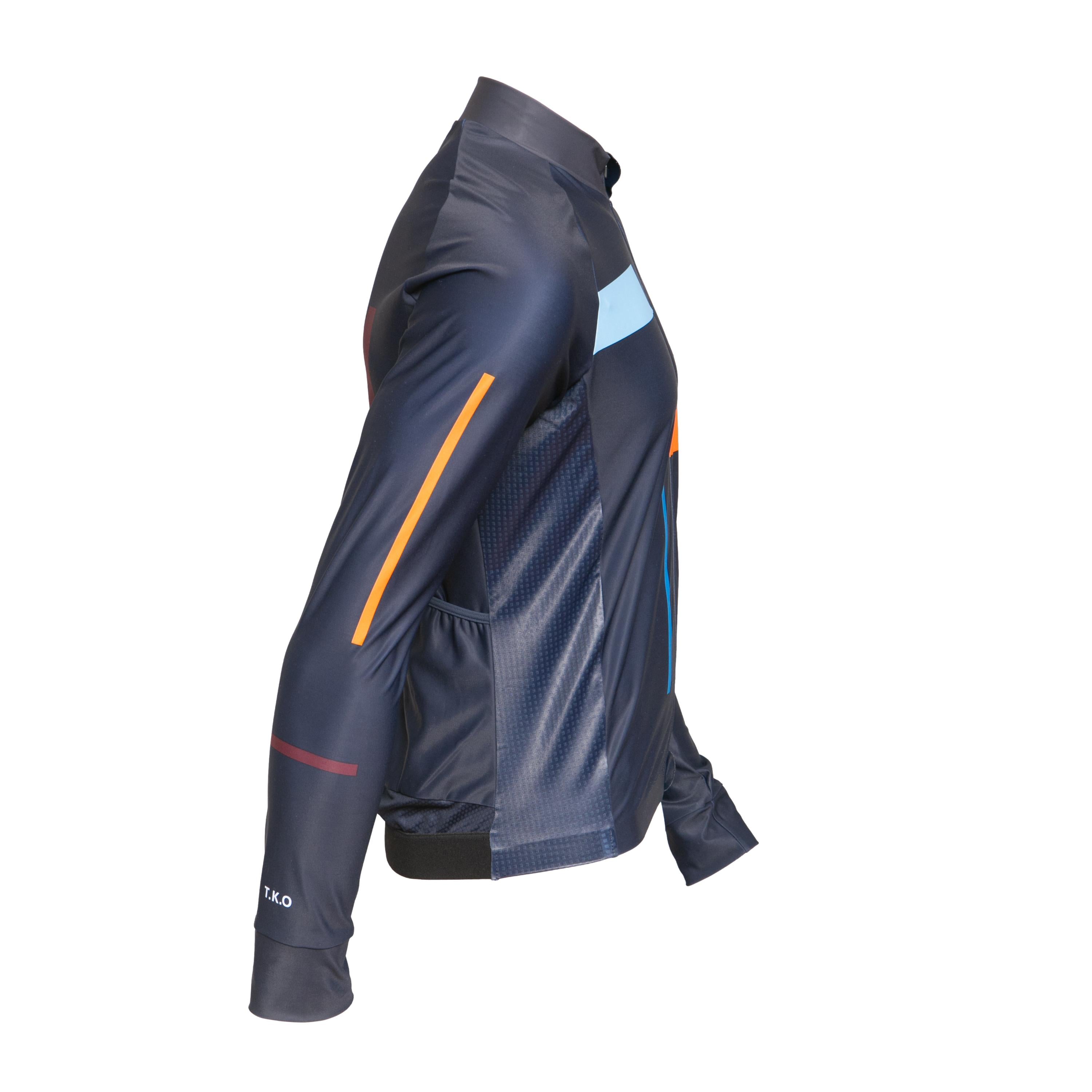 Camiseta Jersey Manga Longa Masculina Ciclismo PNS Azul Escuro - Tamanho XL