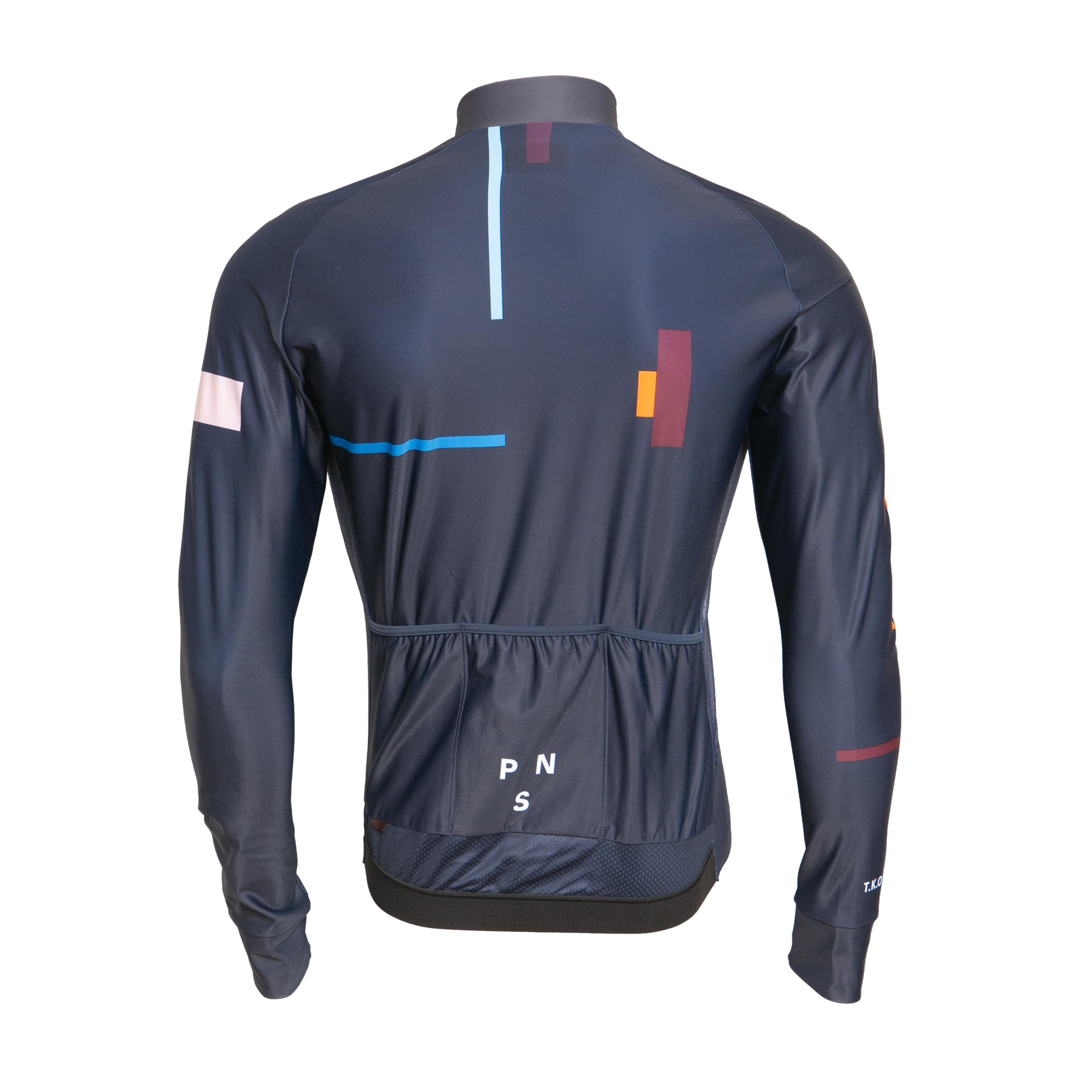 Camiseta Jersey Manga Longa Masculina Ciclismo PNS Azul Escuro - Tamanho XL