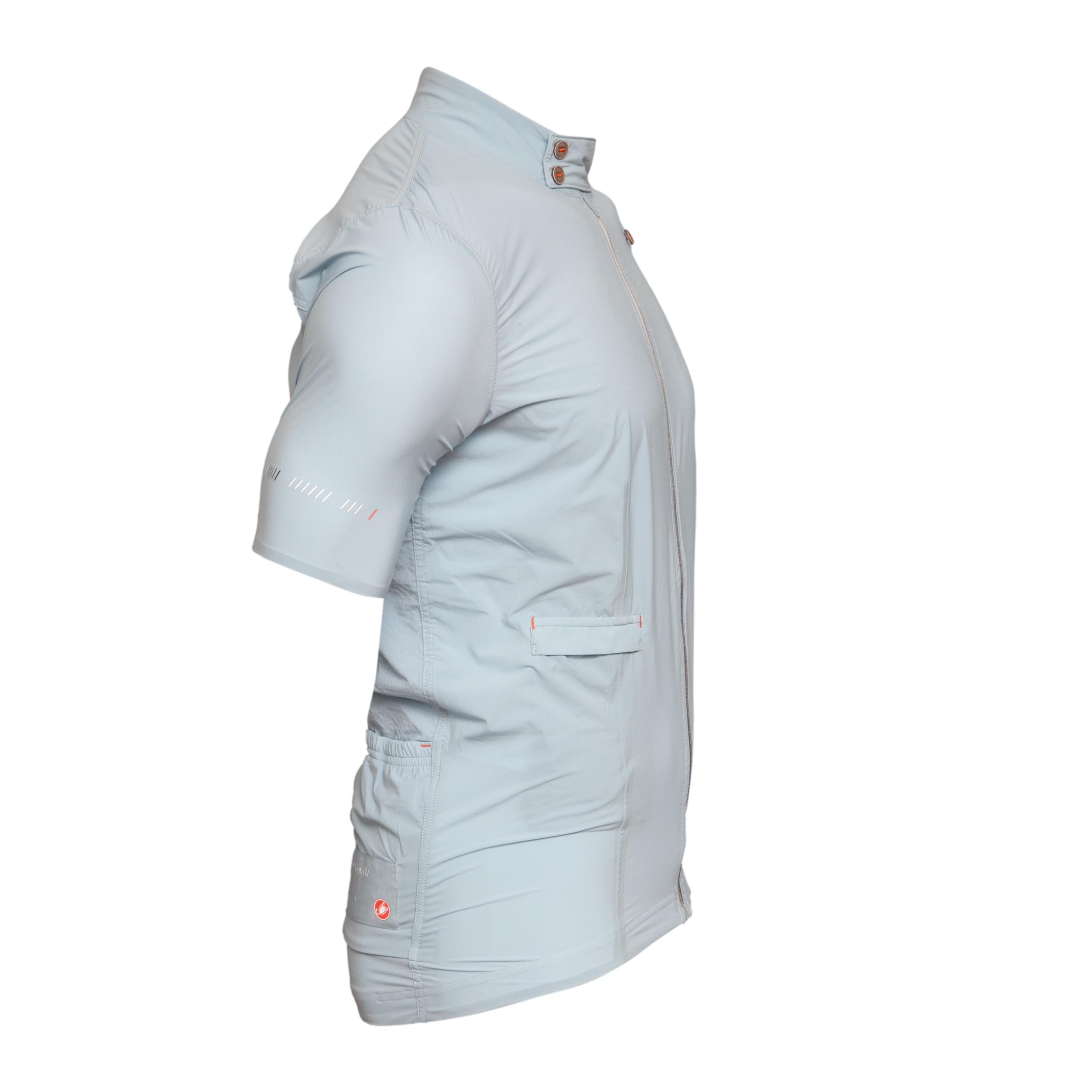 Camiseta Jersey Masculina Ciclismo Castelli Azul Claro - Tamanho 41