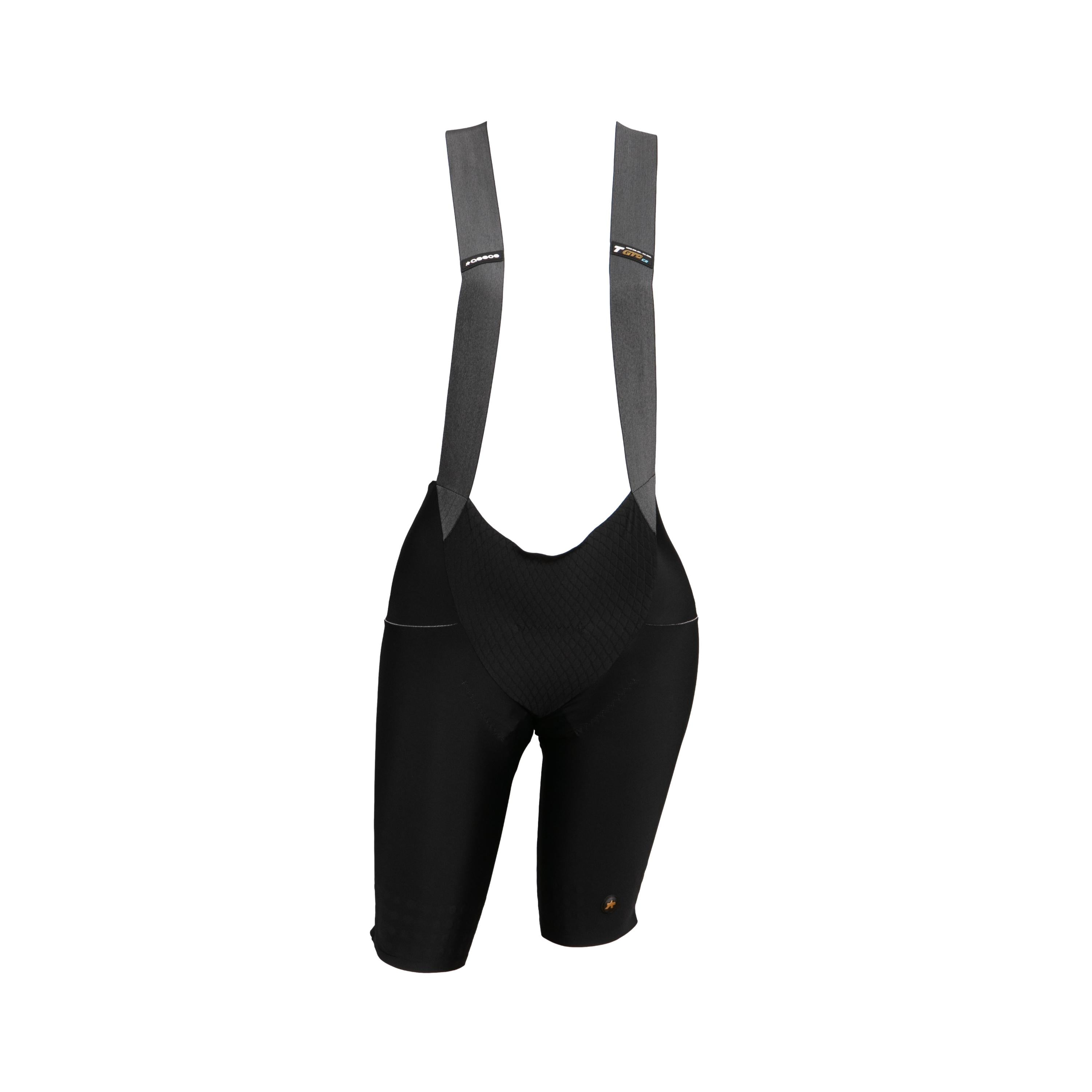 Macacão Bretelle Masculino Ciclismo Assos GTO C2 Preto/Cinza - Tamanho L