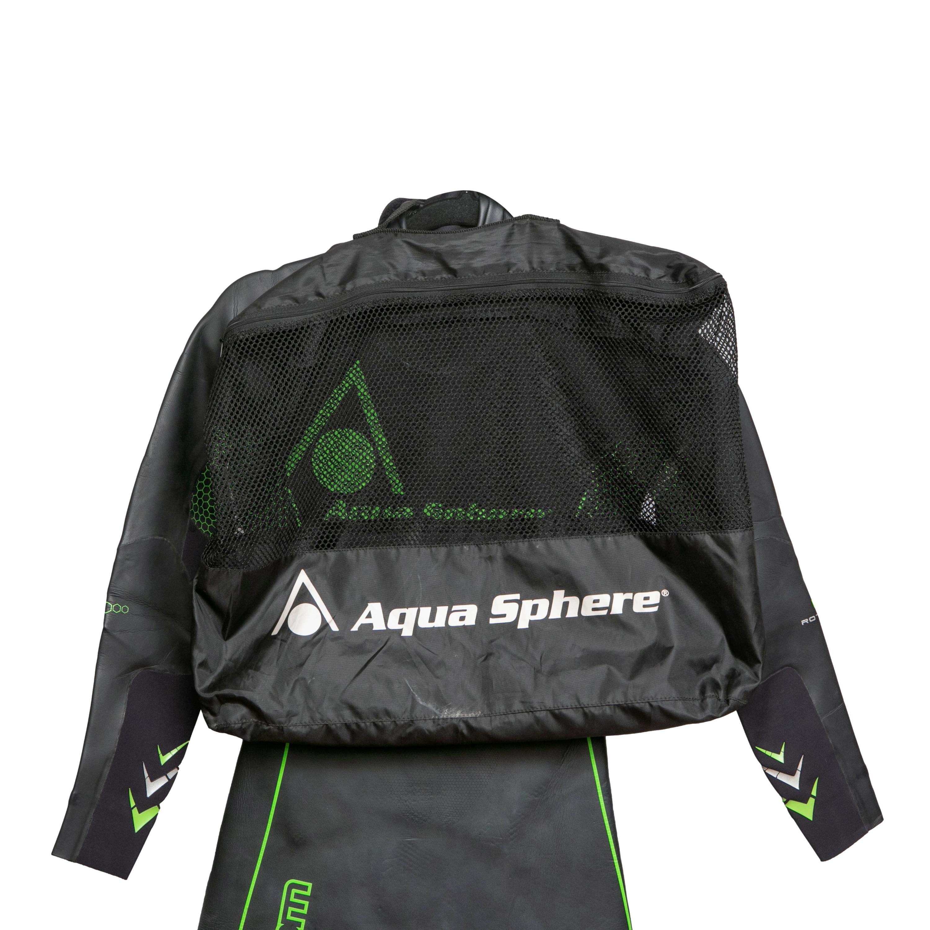 Macacão Mergulho Masculino Aqua Sphere Core Power System Preto e Verde - Acompanha Bag - Tamanho L