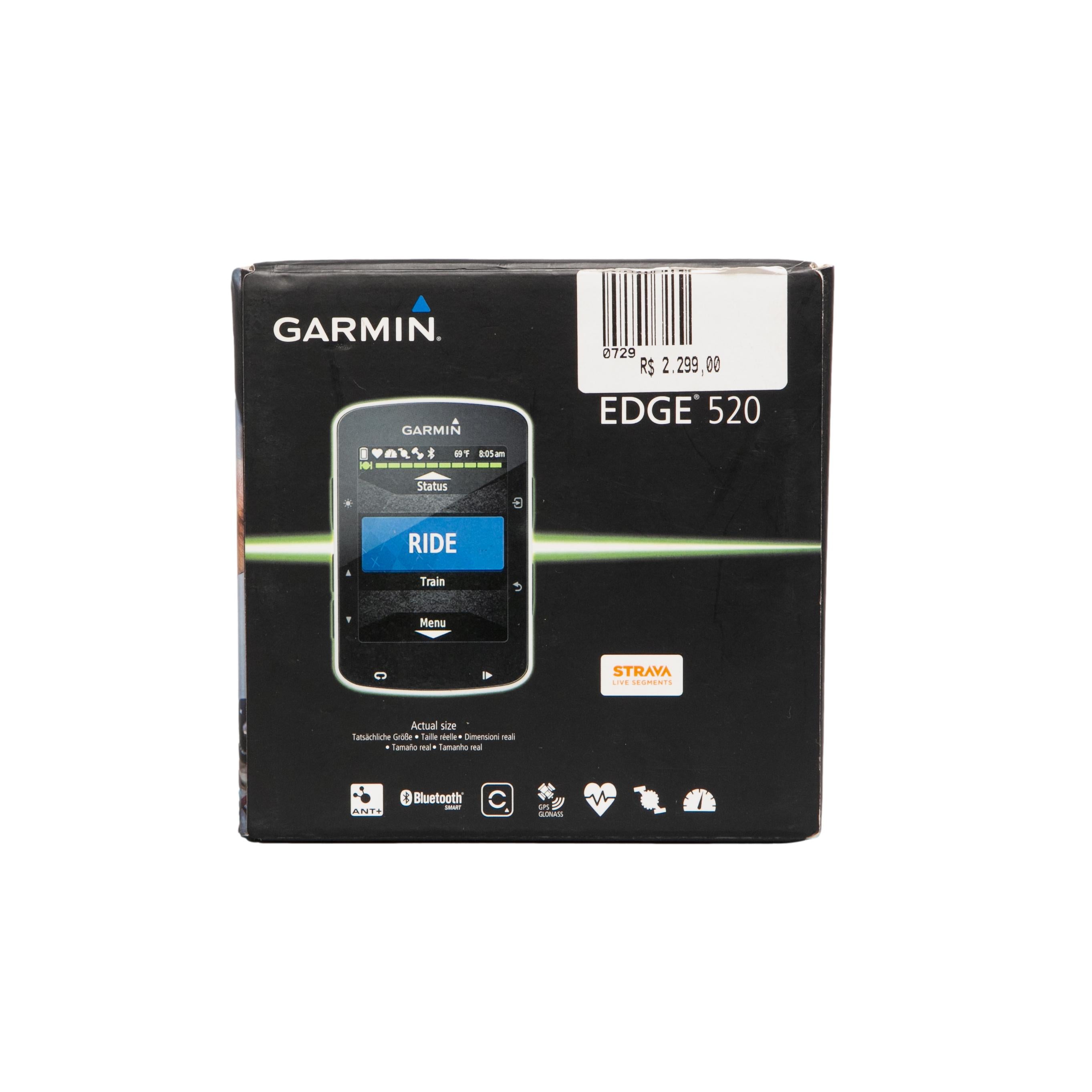GPS Ciclismo Garmin Edge 520 Preto - Tamanho Único