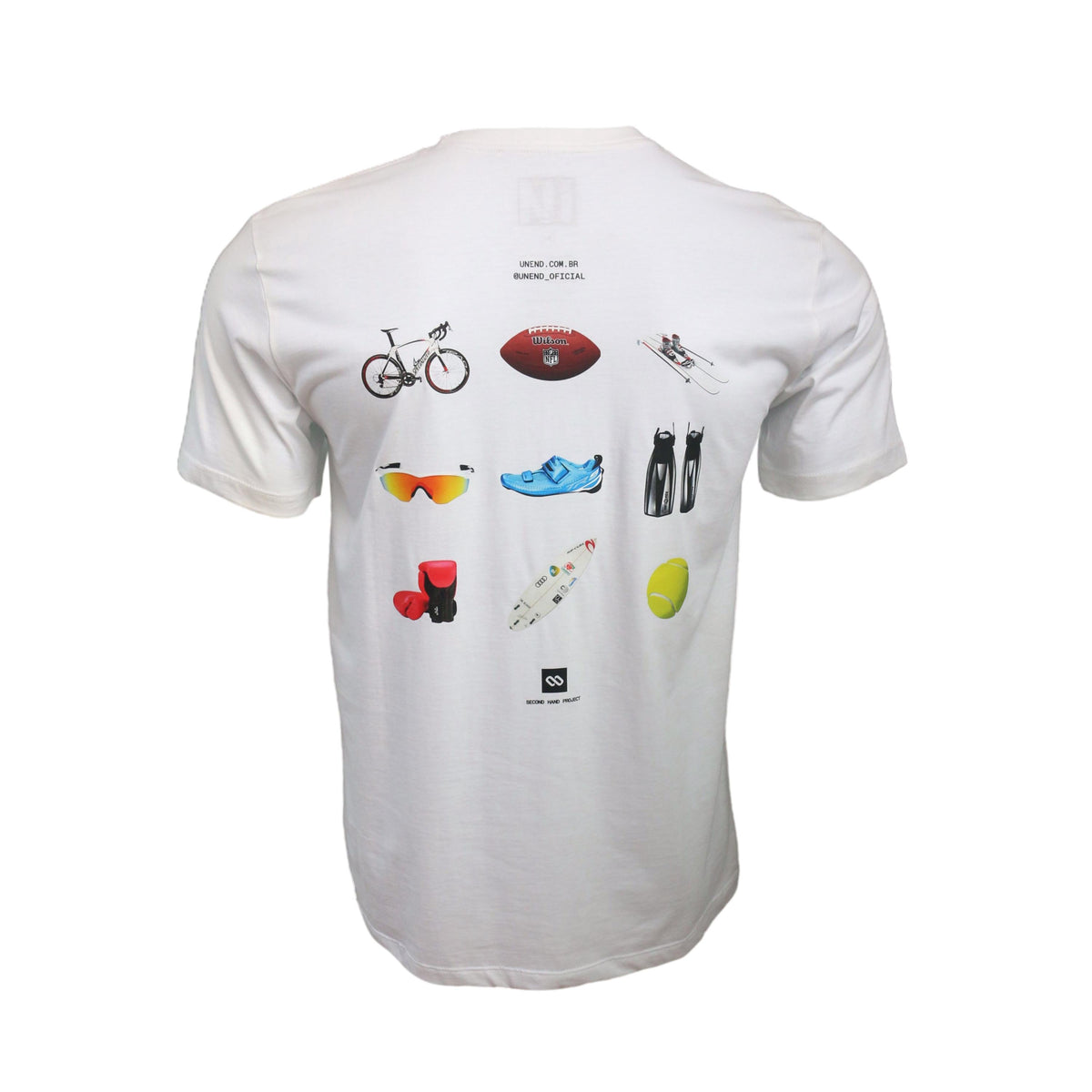 Camiseta UNEND Products Multiesportiva Branca (Multi-Estampas) - Tamanho G