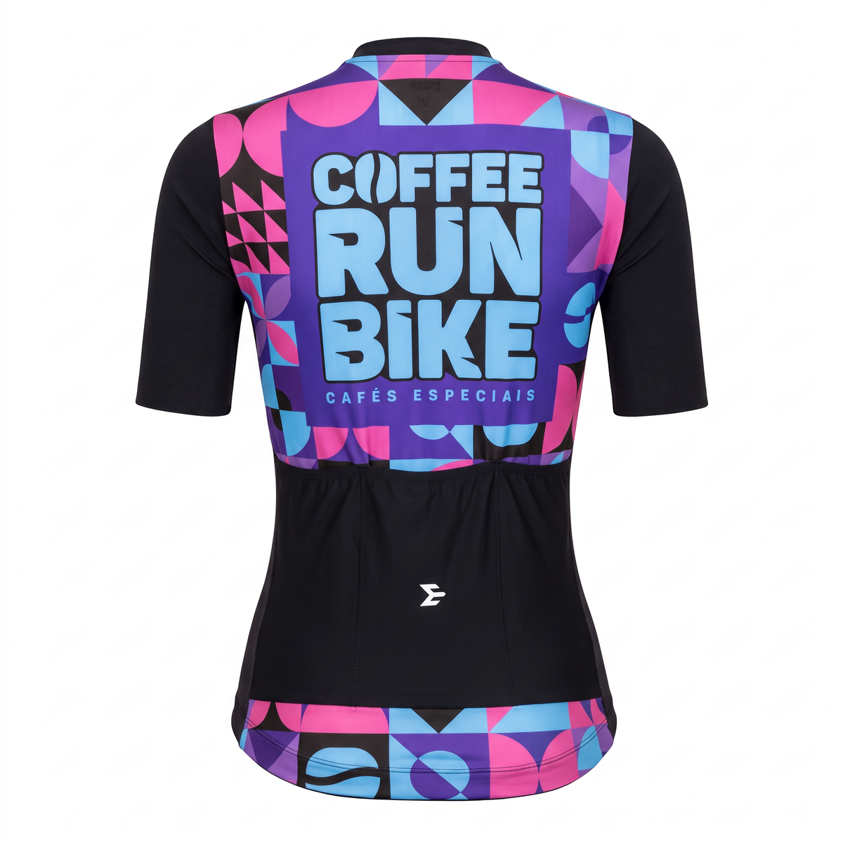 Jersey Feminina EXM Coffee Run Bike Roxo / Rosa / Azul - Tamanho P