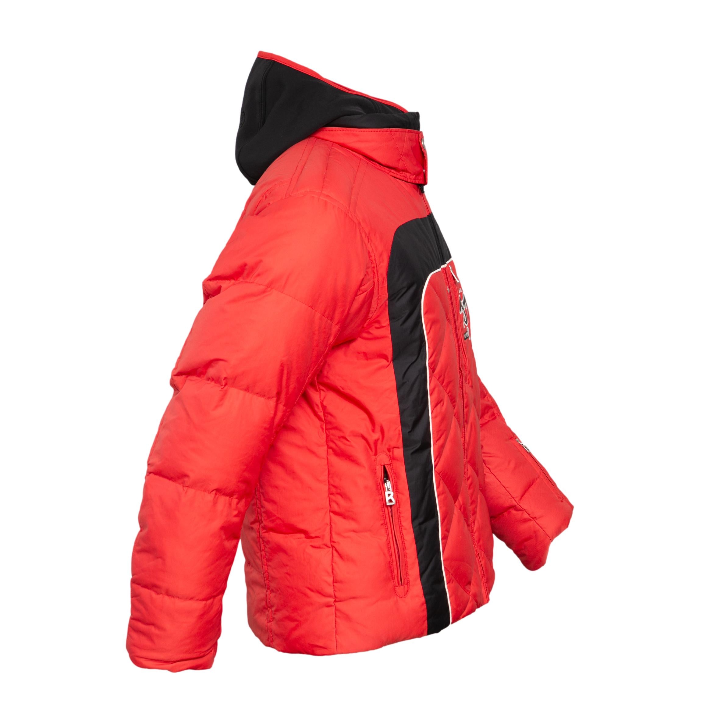 Casaco Masculino Ski/Snowboard Bogner Denali Expedition 151 Alaska Explor Team Vermelho e Preto - Tamanho 40 US