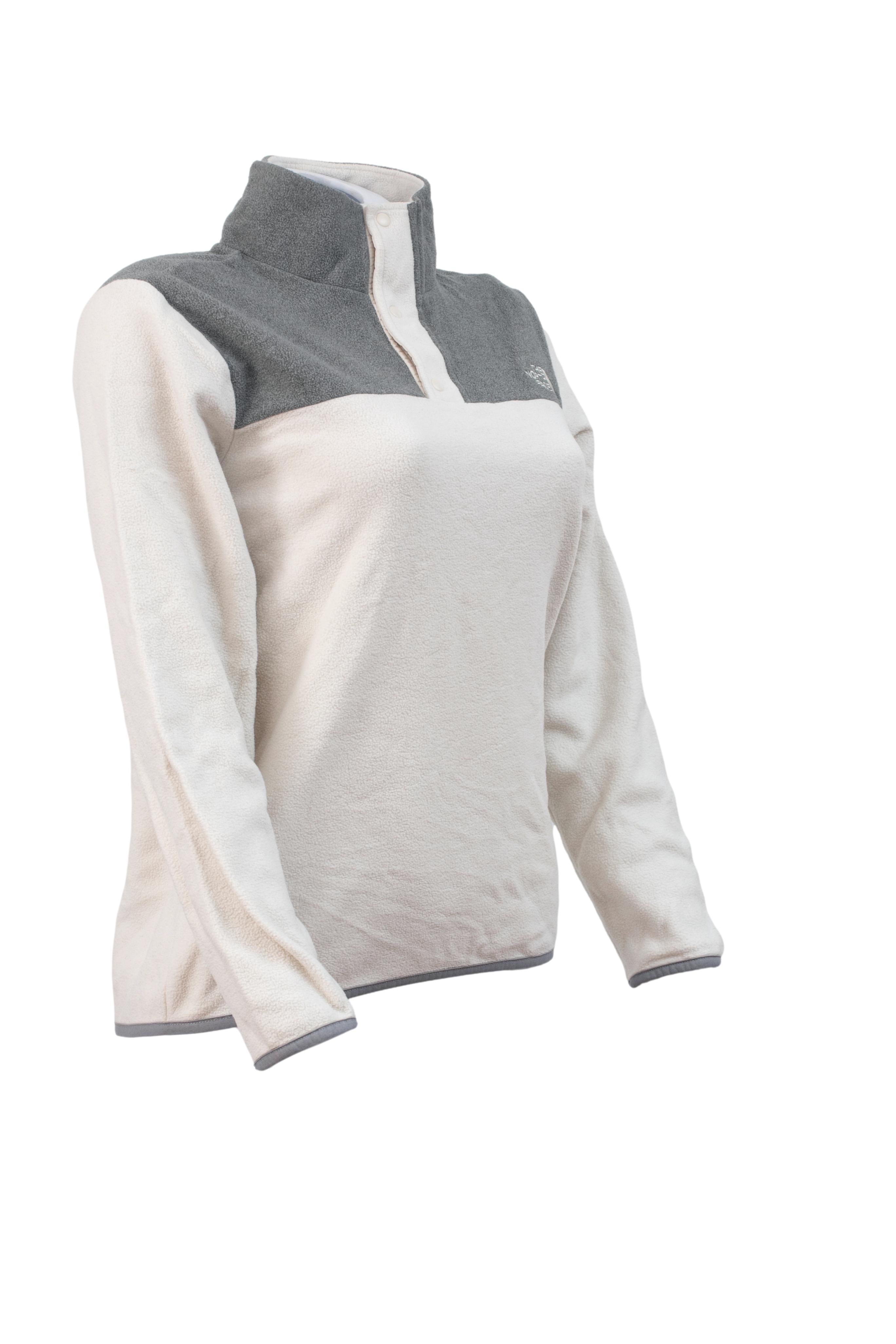 Casaco Feminino Fleece Branco/ Cinza TKA The North Face - Tamanho XL
