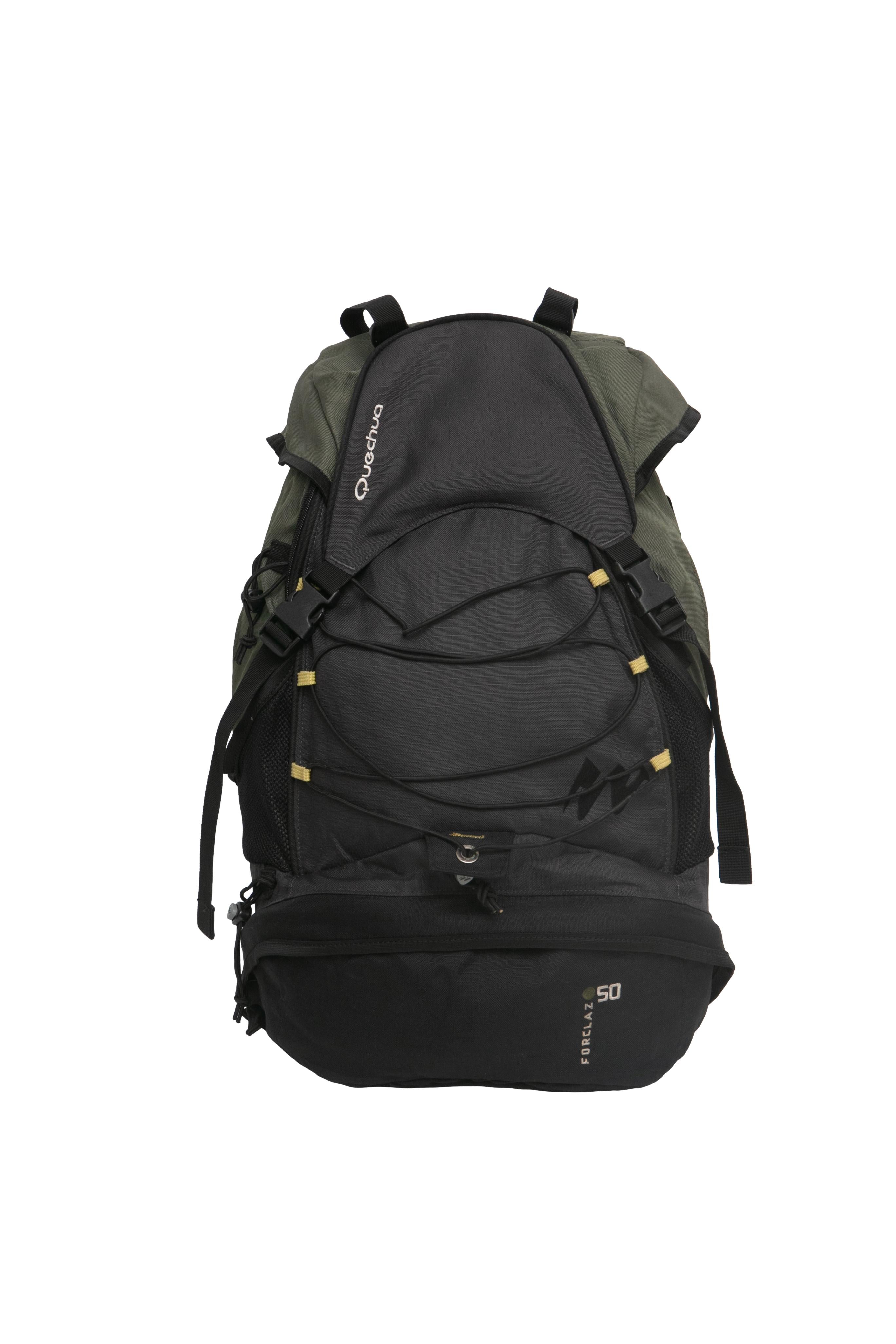 Mochila Unissex Trilha Quechua Forclaz Verde/Preta - Tamanho 50 litros