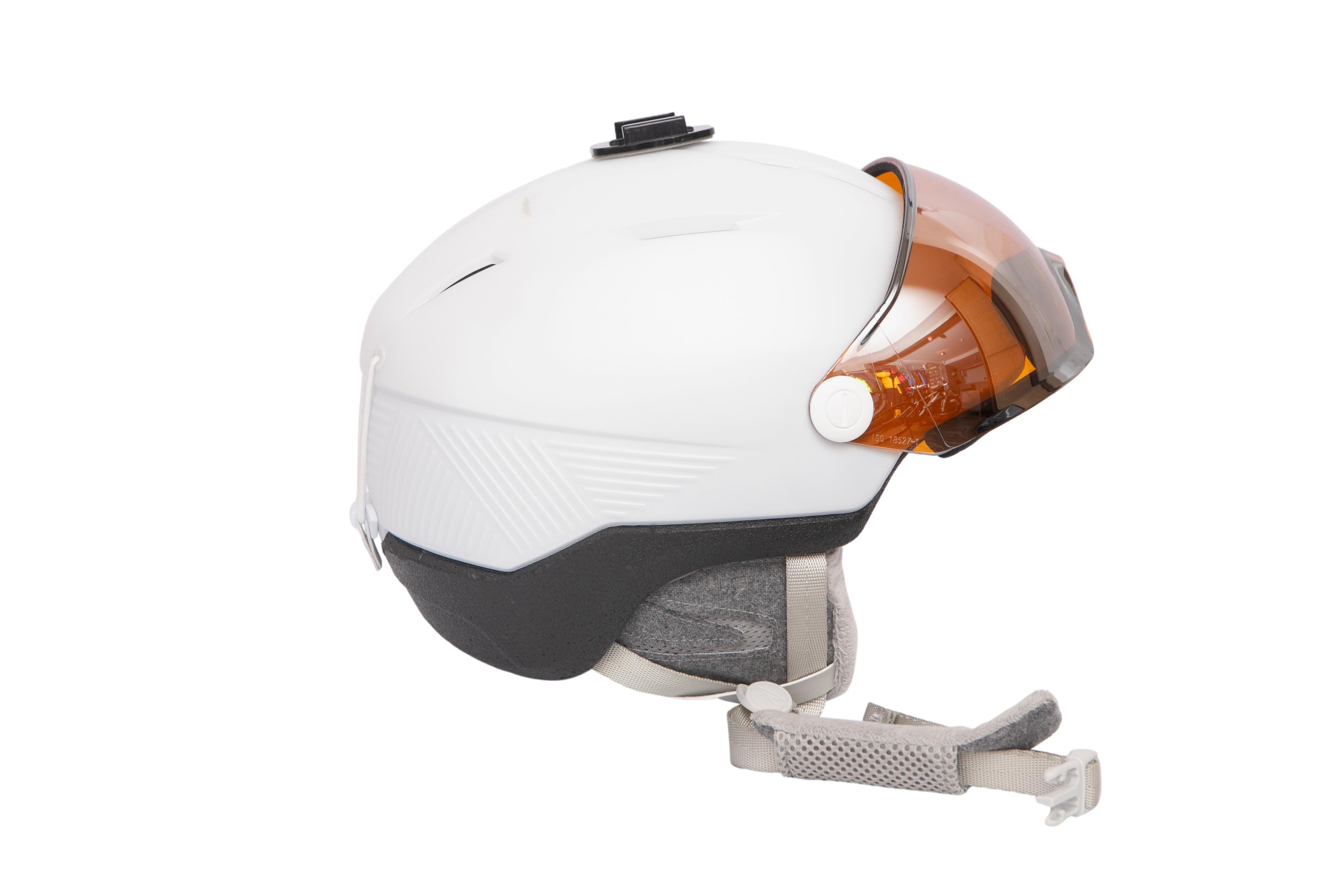 Capacete Feminino Snowboard/Ski Rossignol Fit Visor Impacts Helmet Branco - Tamanho M