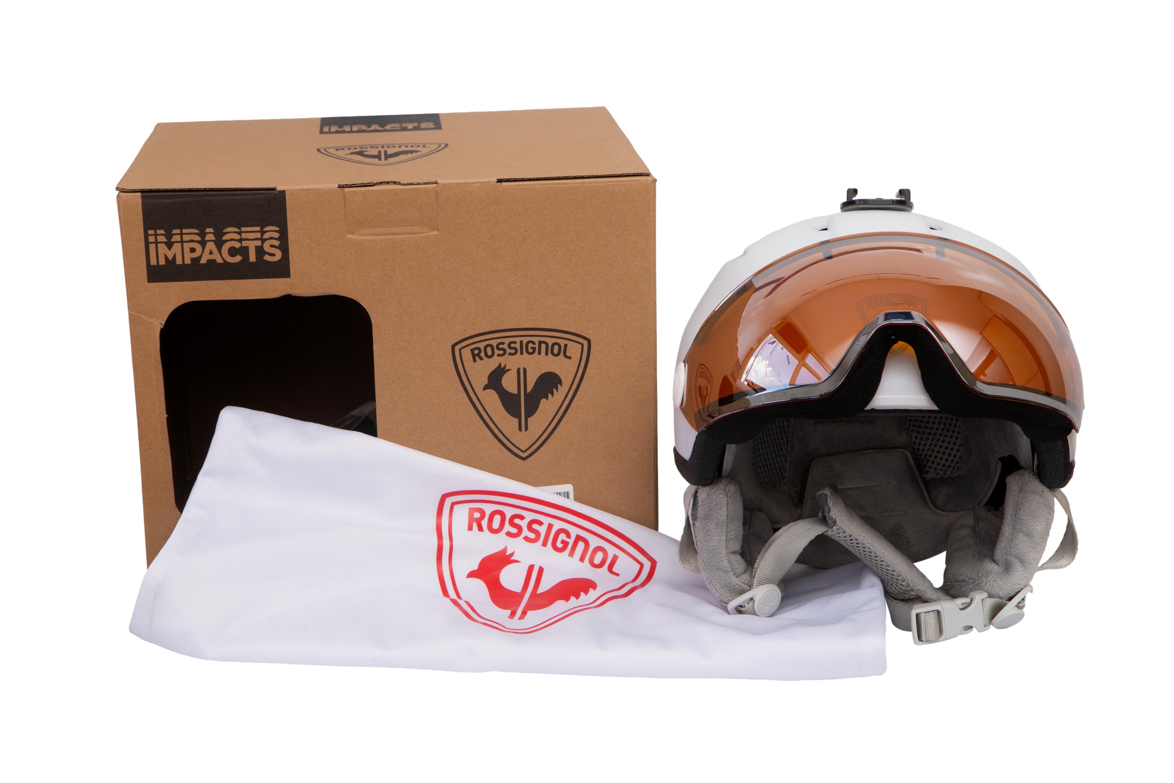 Capacete Feminino Snowboard/Ski Rossignol Fit Visor Impacts Helmet Branco - Tamanho M