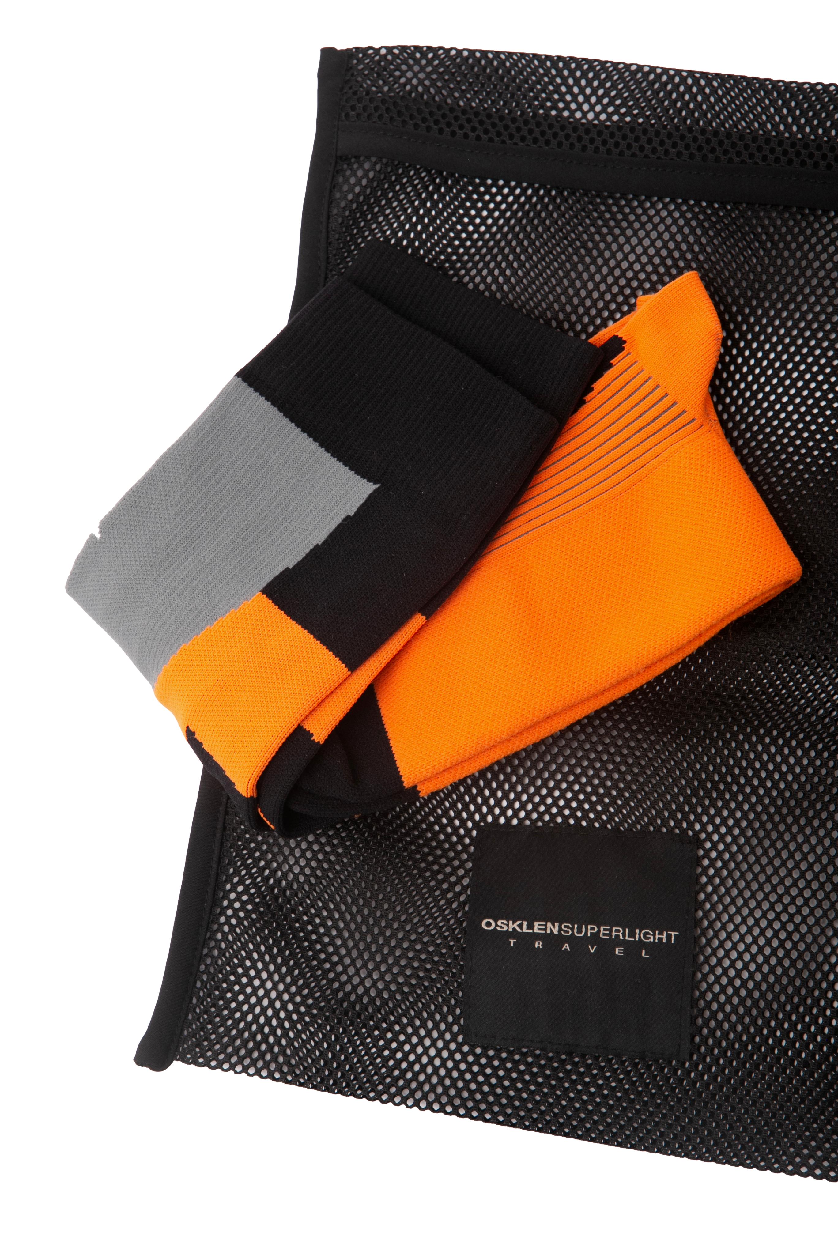 Meia Masculina Ski Alta Joelheira Offroad KTM SIXS Laranja/Preto - Tamanho 39-42