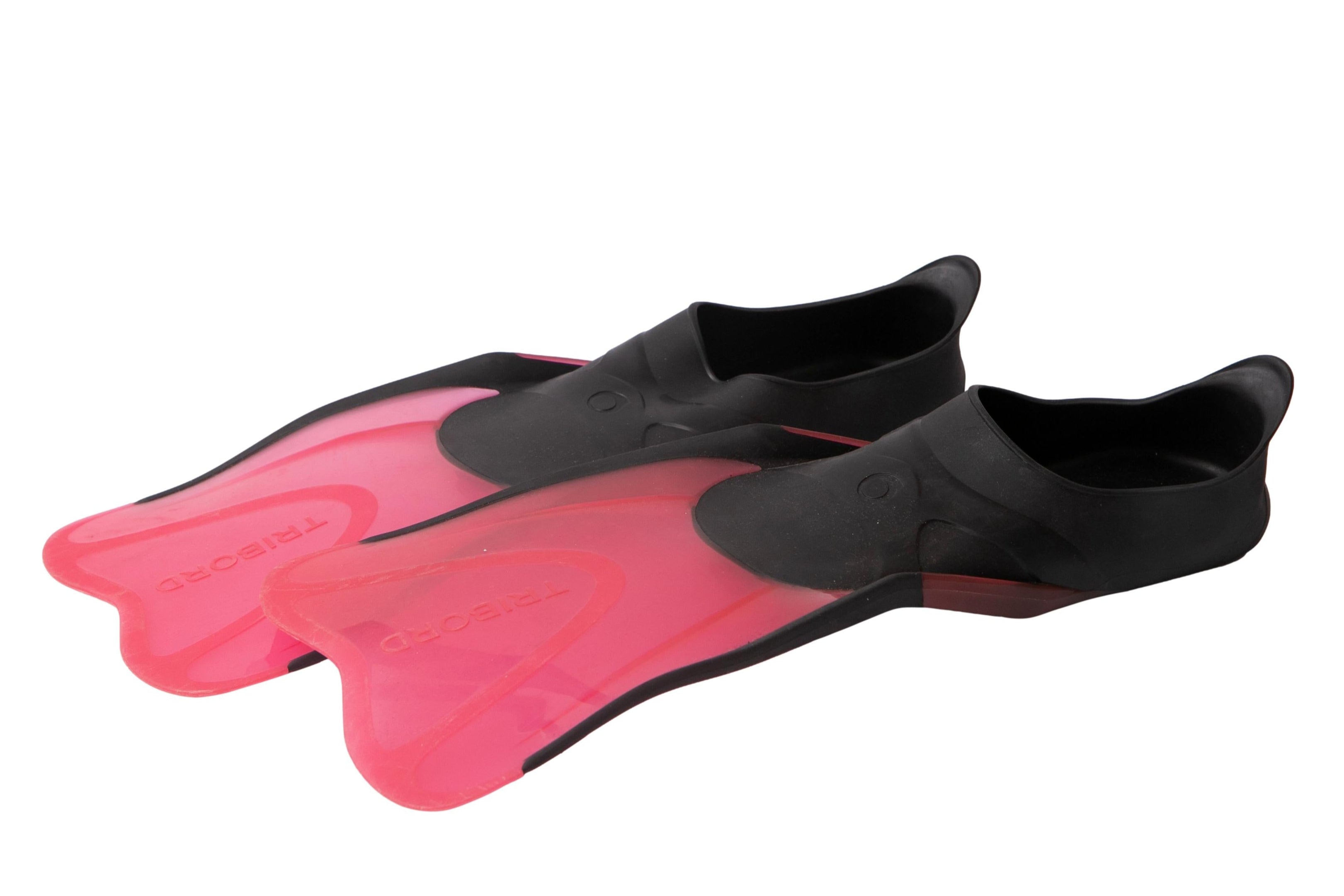 Pé De Pato Infantil Mergulho Tribord Oxylane Preto/Rosa - Tamanho 29