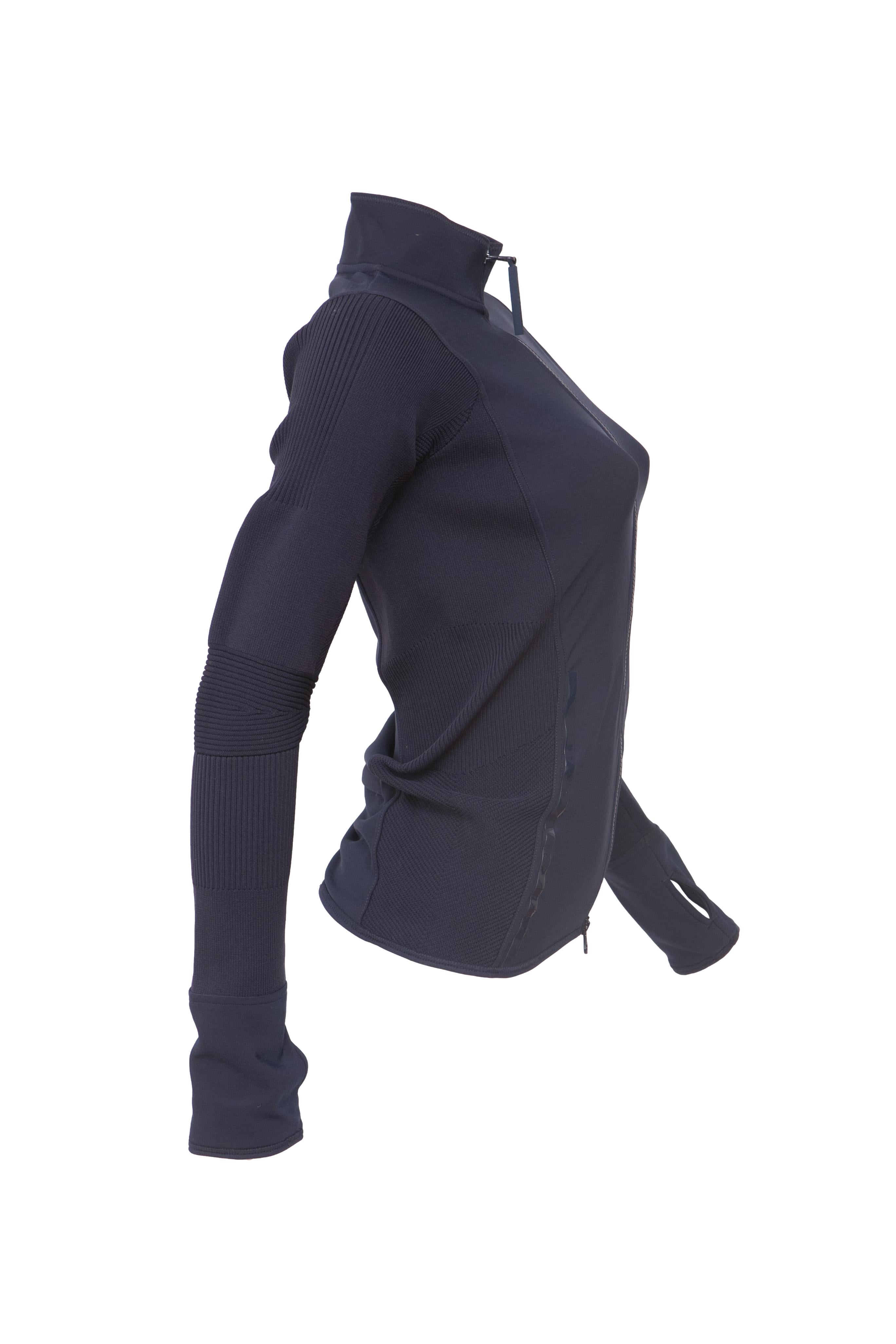 Casaco Feminino Esportes Adidas Stella McCartney Manga Longa Azul Escuro - Tamanho S - foto 3