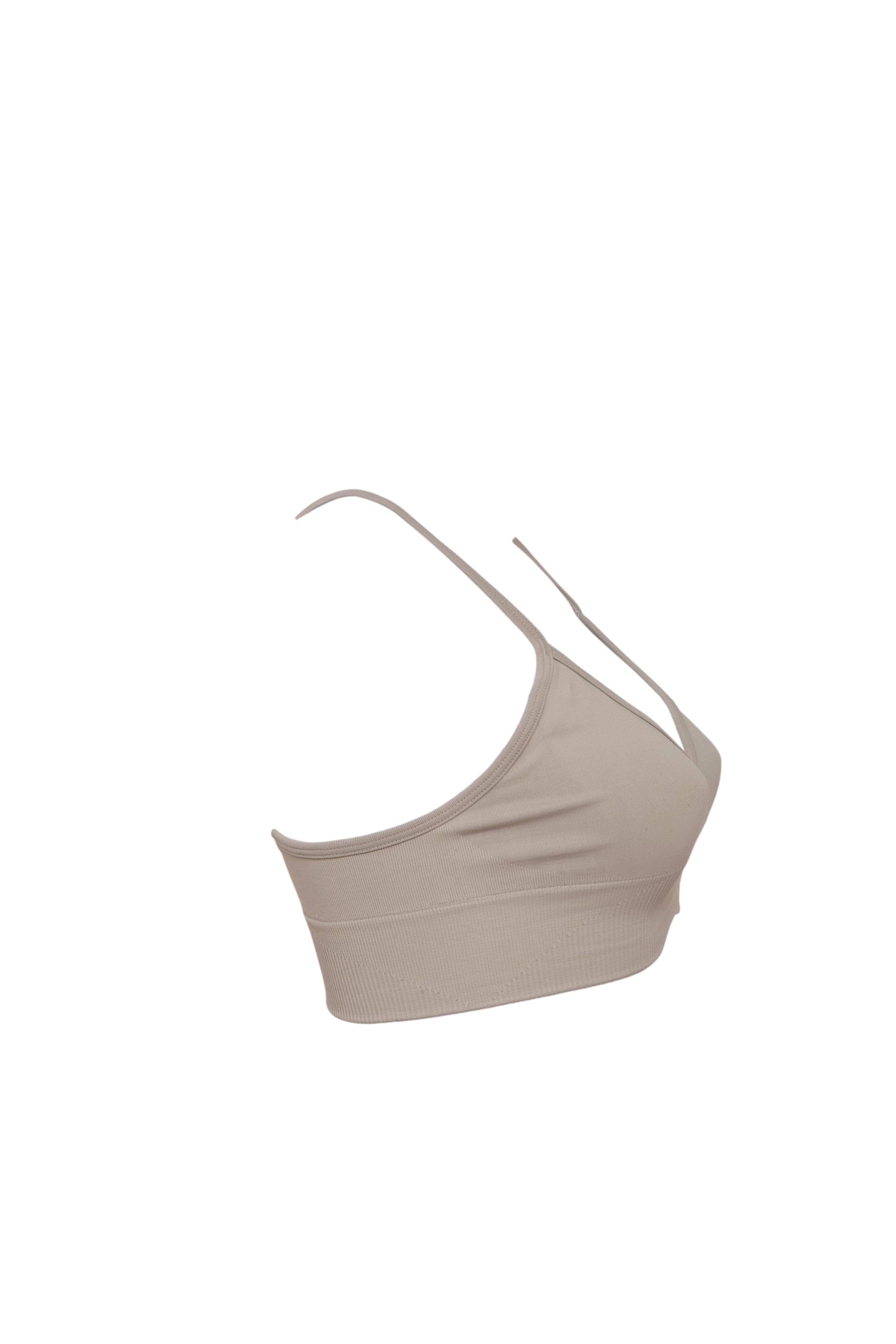 Top	Feminino Yoga/Academia Lulu Lemon Bege - Tamanho S