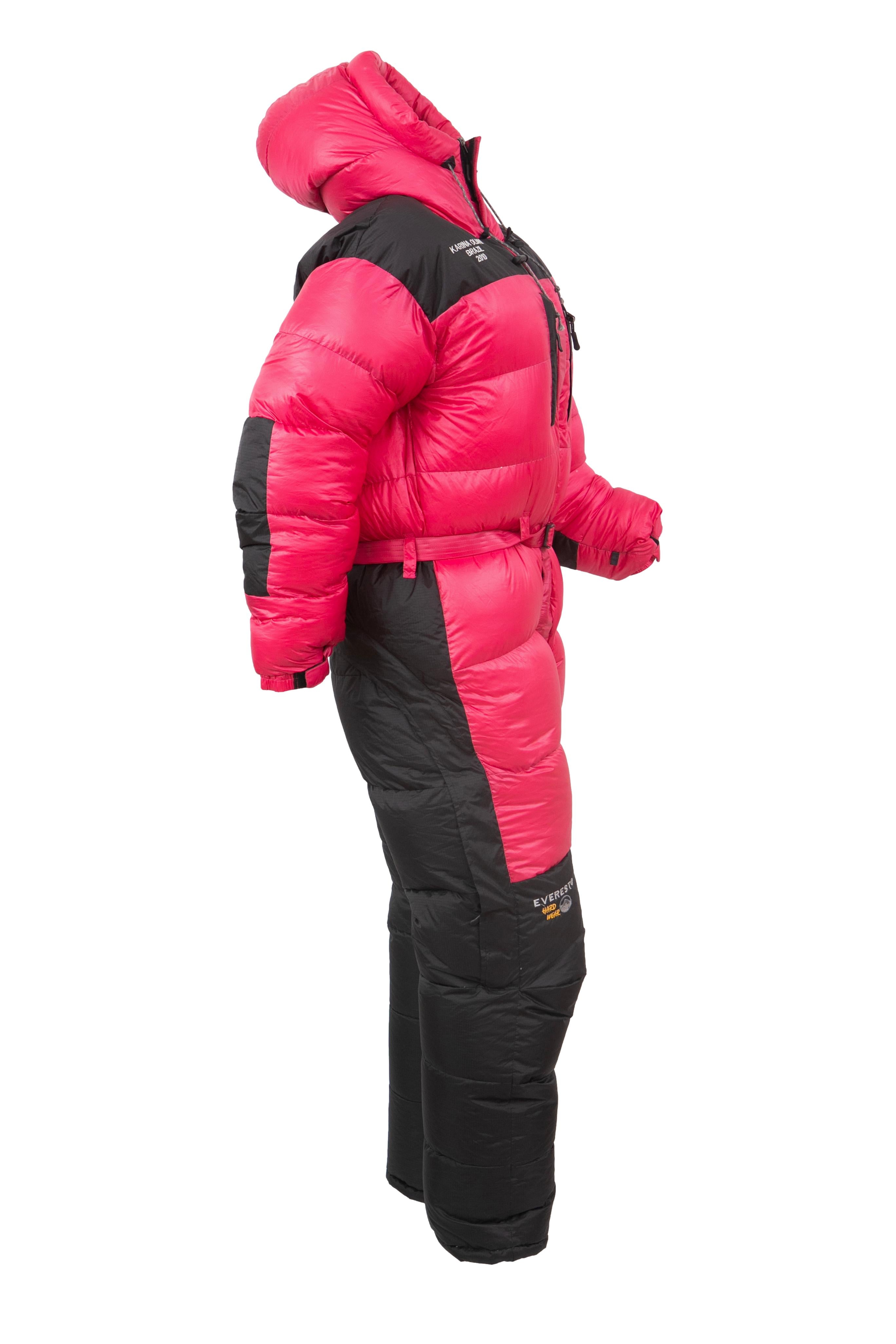 Macacão Feminino Impermeável Montanhismo/Trilha Monte Everest Rosa/Preto - Tamanho P