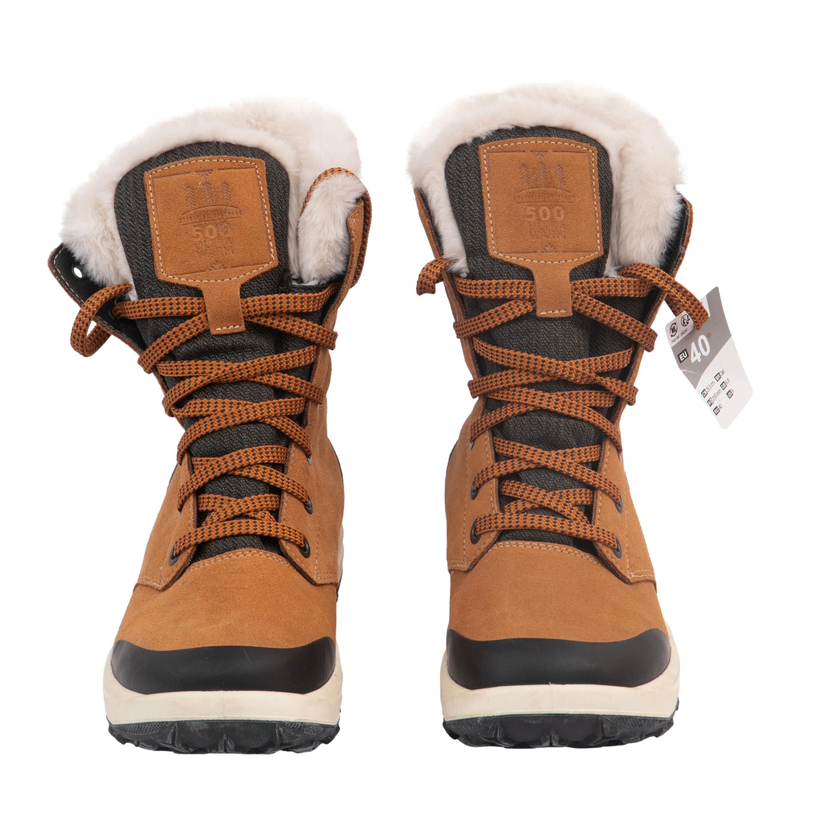 Bota Feminina Trilha Quechua SH 500 U-Warm Waterproof Marrom -  Tamanho 38