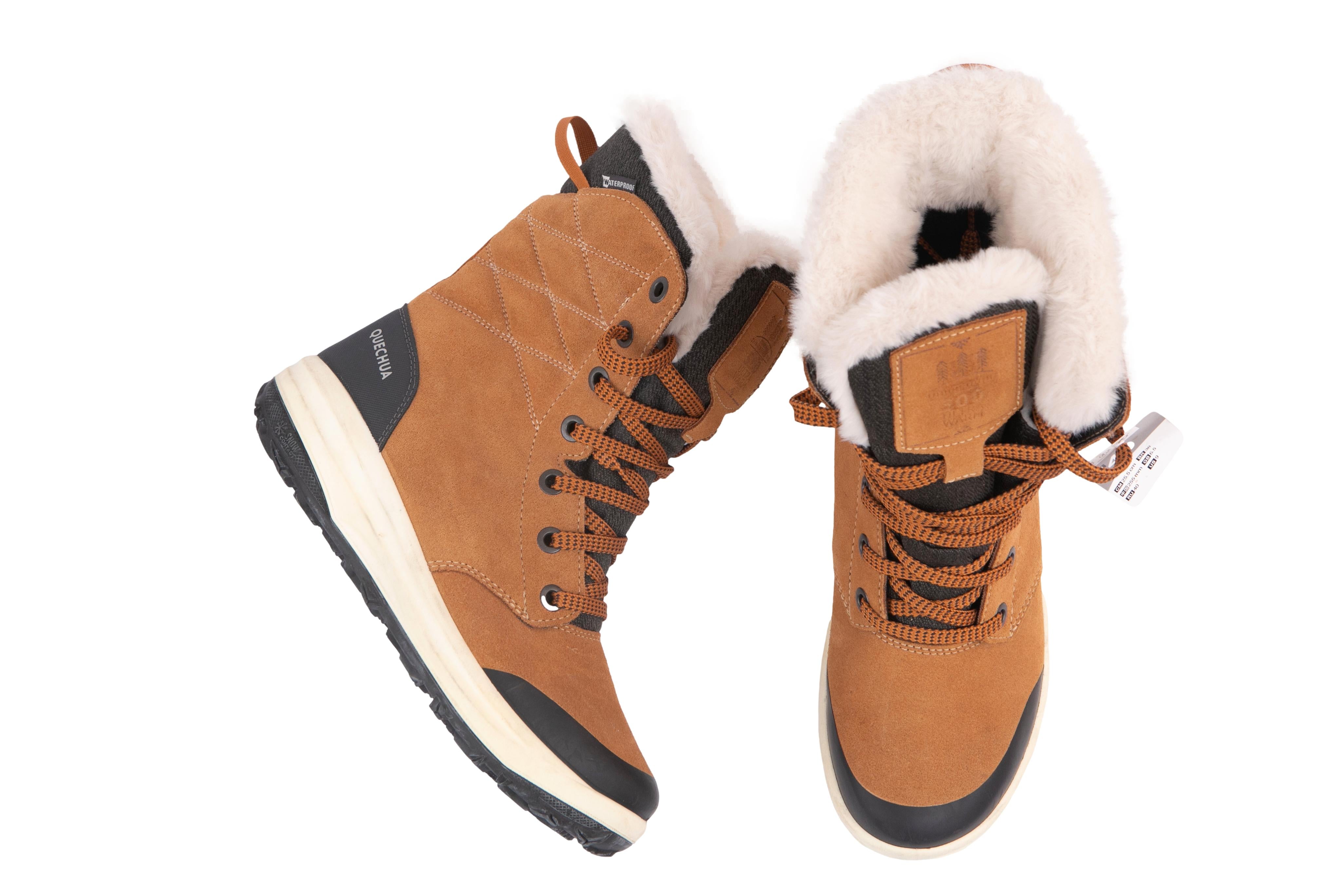 Bota Feminina Trilha Quechua SH 500 U-Warm Waterproof Marrom -  Tamanho 38