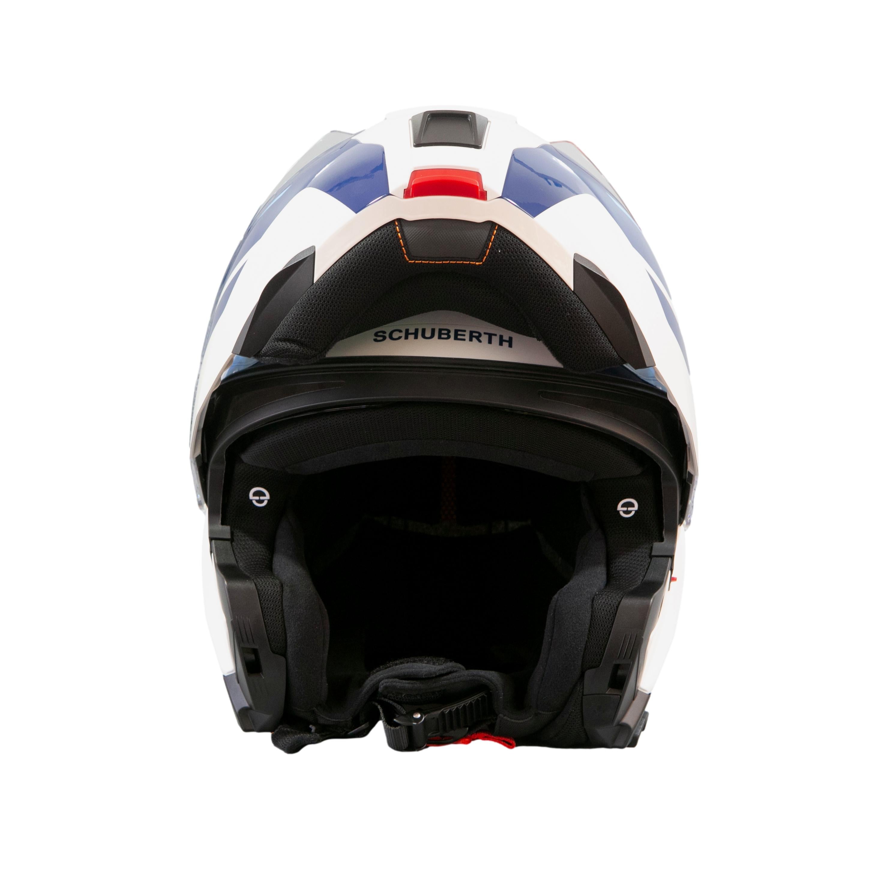 Capacete Masculino Motociclismo Shuberth C5 Pinlock 120 Branco/Azul Saquinho Proteção e Caixa - Tamanho XXL 63 (Novo)