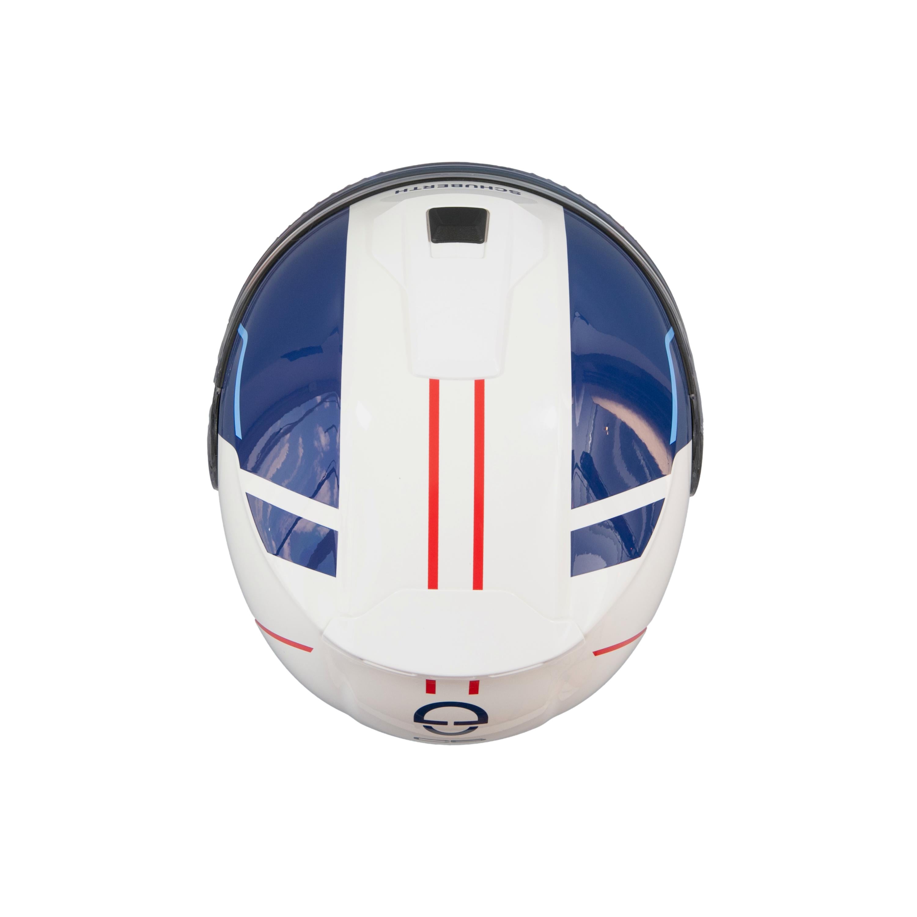Capacete Masculino Motociclismo Shuberth C5 Pinlock 120 Branco/Azul Saquinho Proteção e Caixa - Tamanho XXL 63 (Novo)
