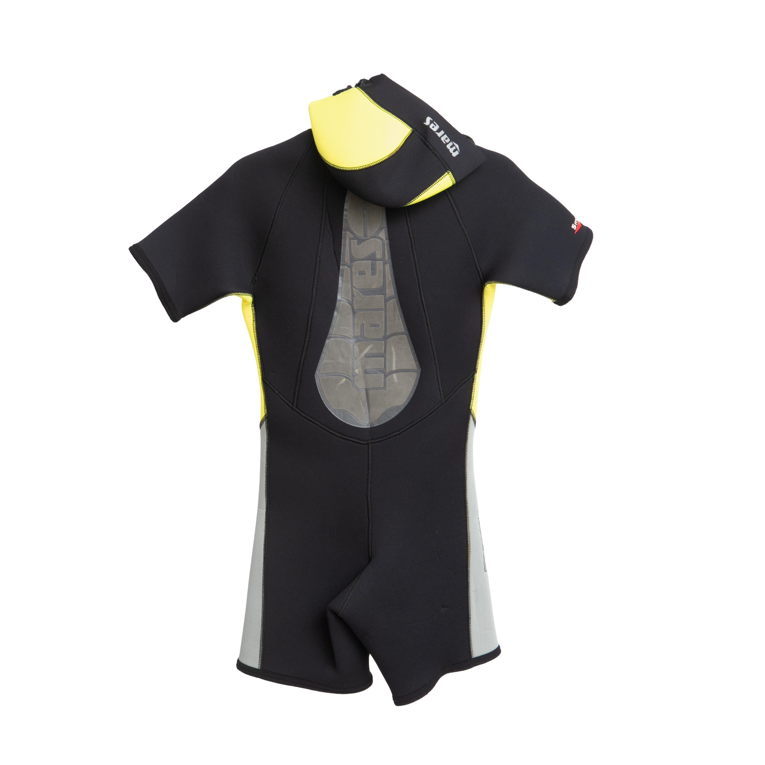 Macacão Unissex Mergulho Mares Curto Preto/Amarelo - Tamanho 3
