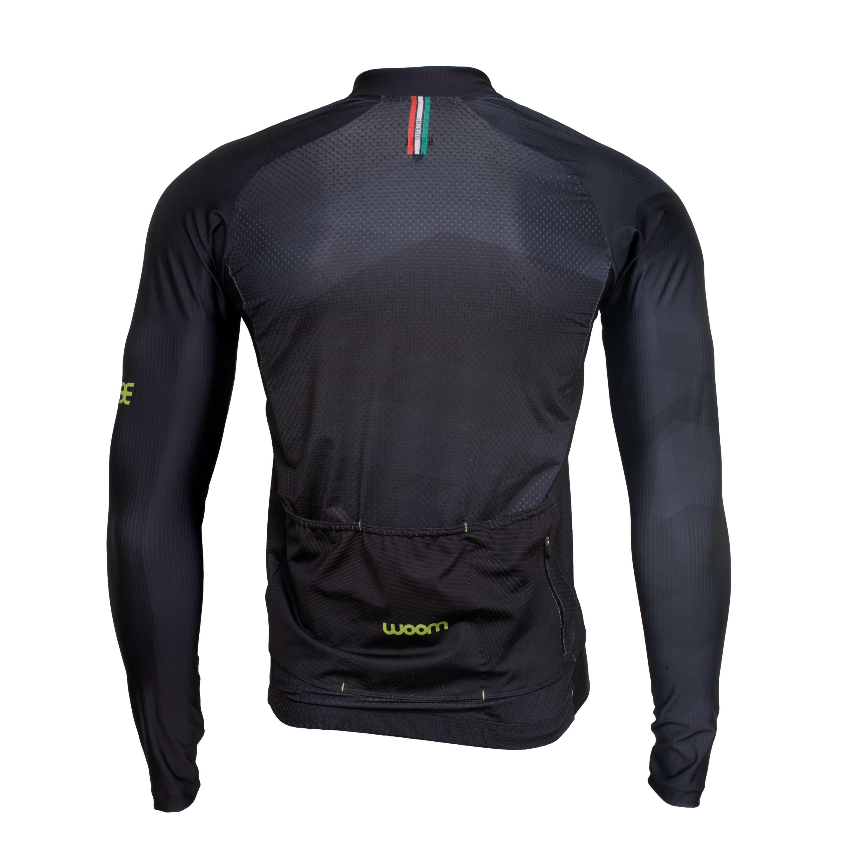 Camiseta Masculina Manga Longa Ciclismo Woom Turim Preta - Tamanho GG