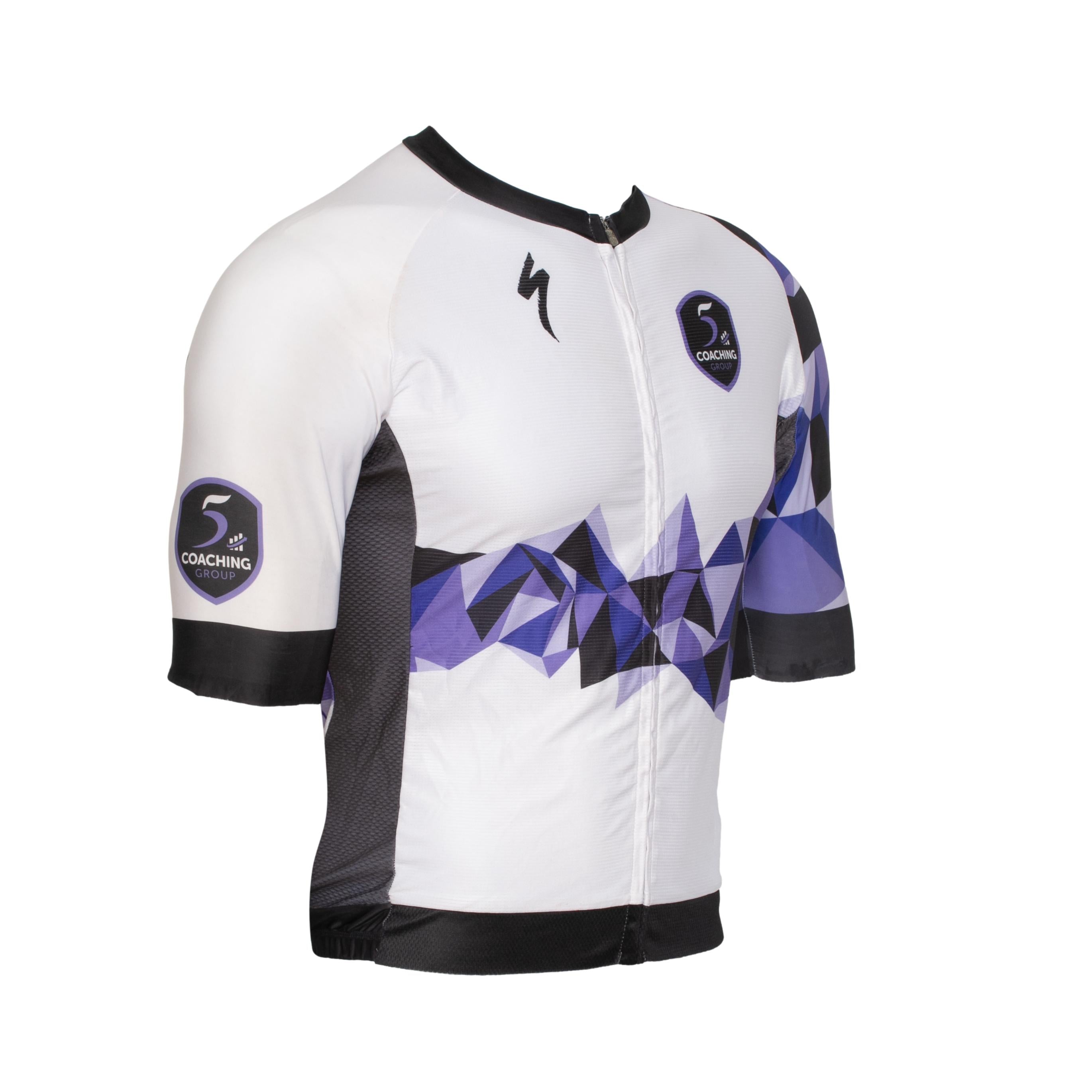Camiseta Masculina Ciclismo Mynd Branca/Roxa - Tamanho G