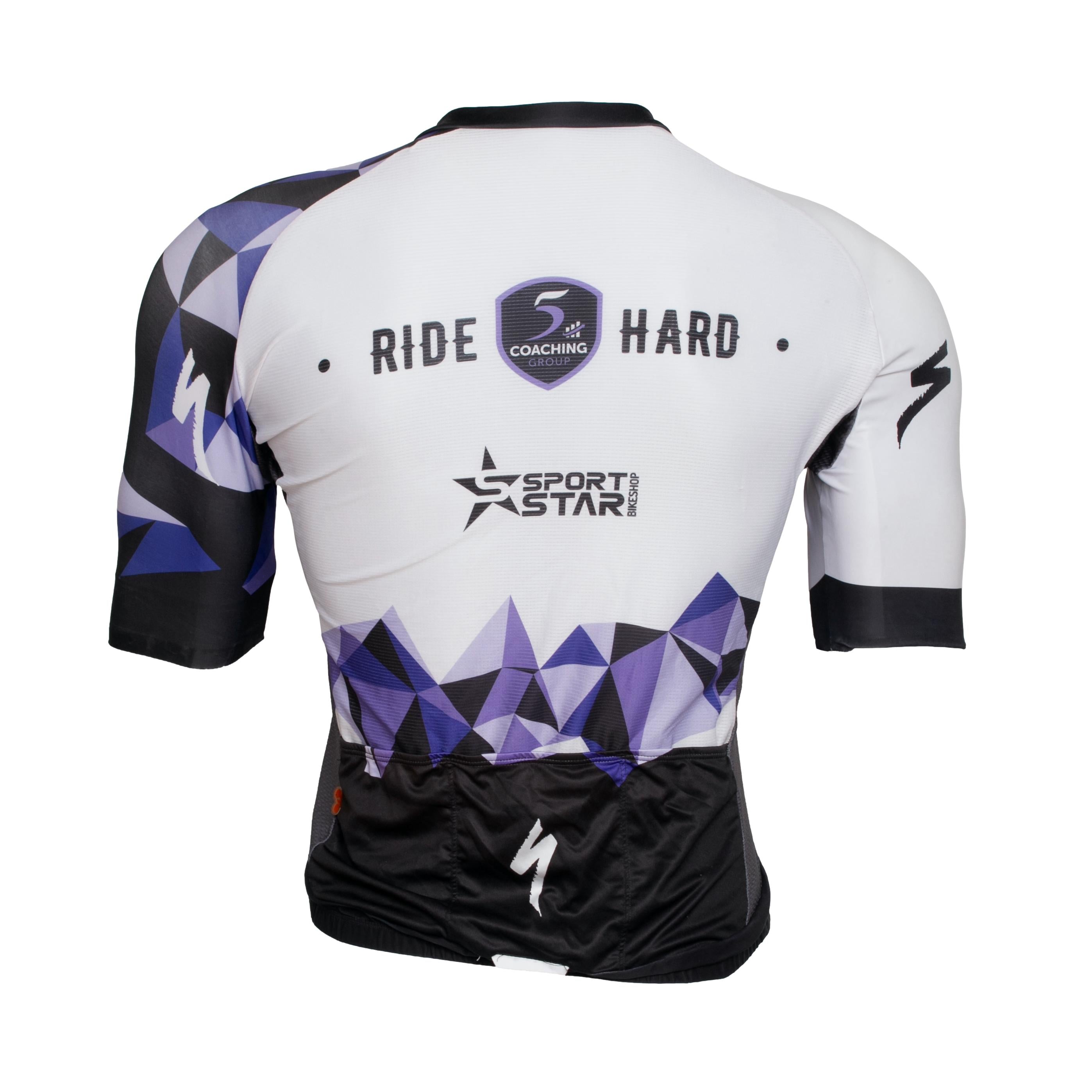 Camiseta Masculina Ciclismo Mynd Branca/Roxa - Tamanho G