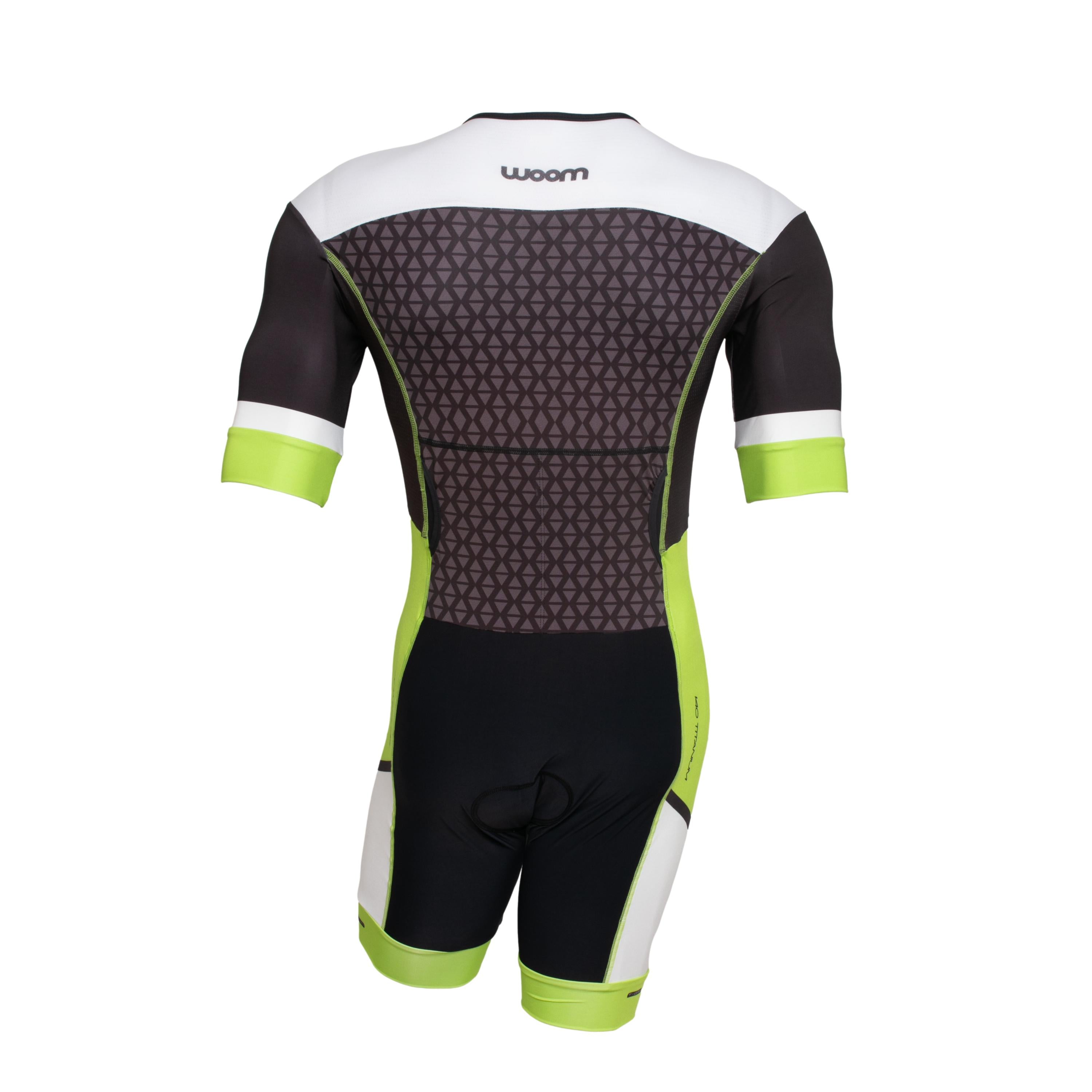 Macacão Masculino Ciclismo Woom 140 Titanium Preto/Verde - Tamanho GG