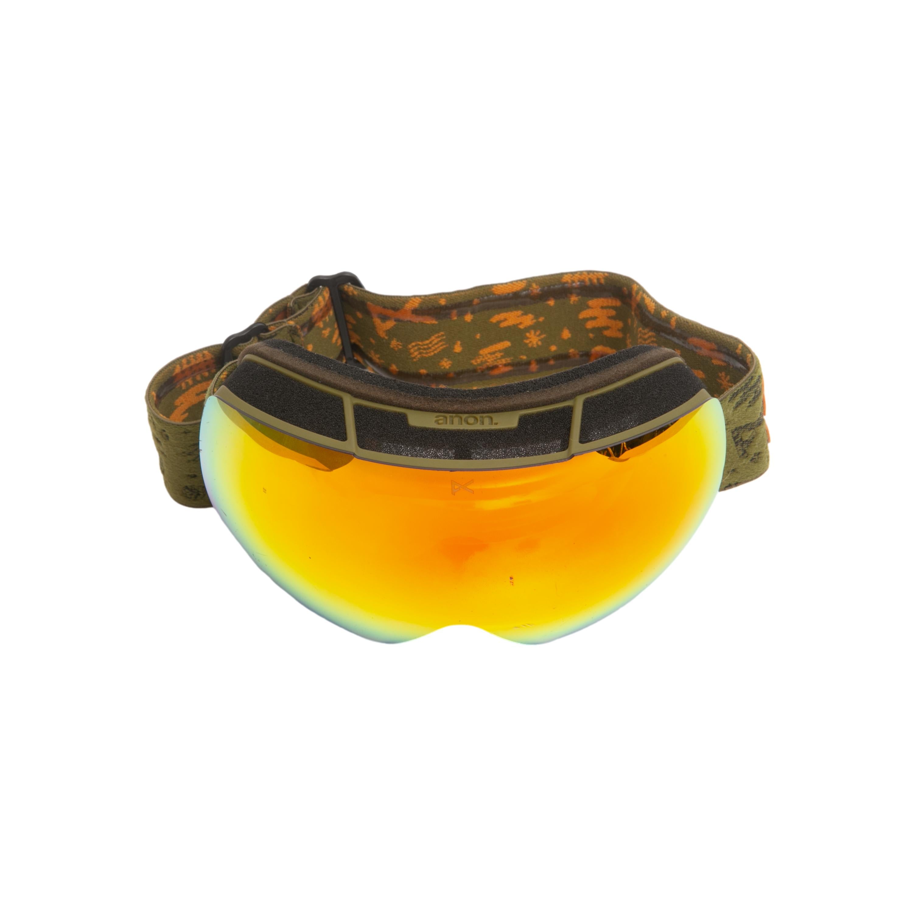 Óculos Goggle Unissex Ski/Snowboard Anon Windels Verde Militar Kit Balaclava - Tamanho Único