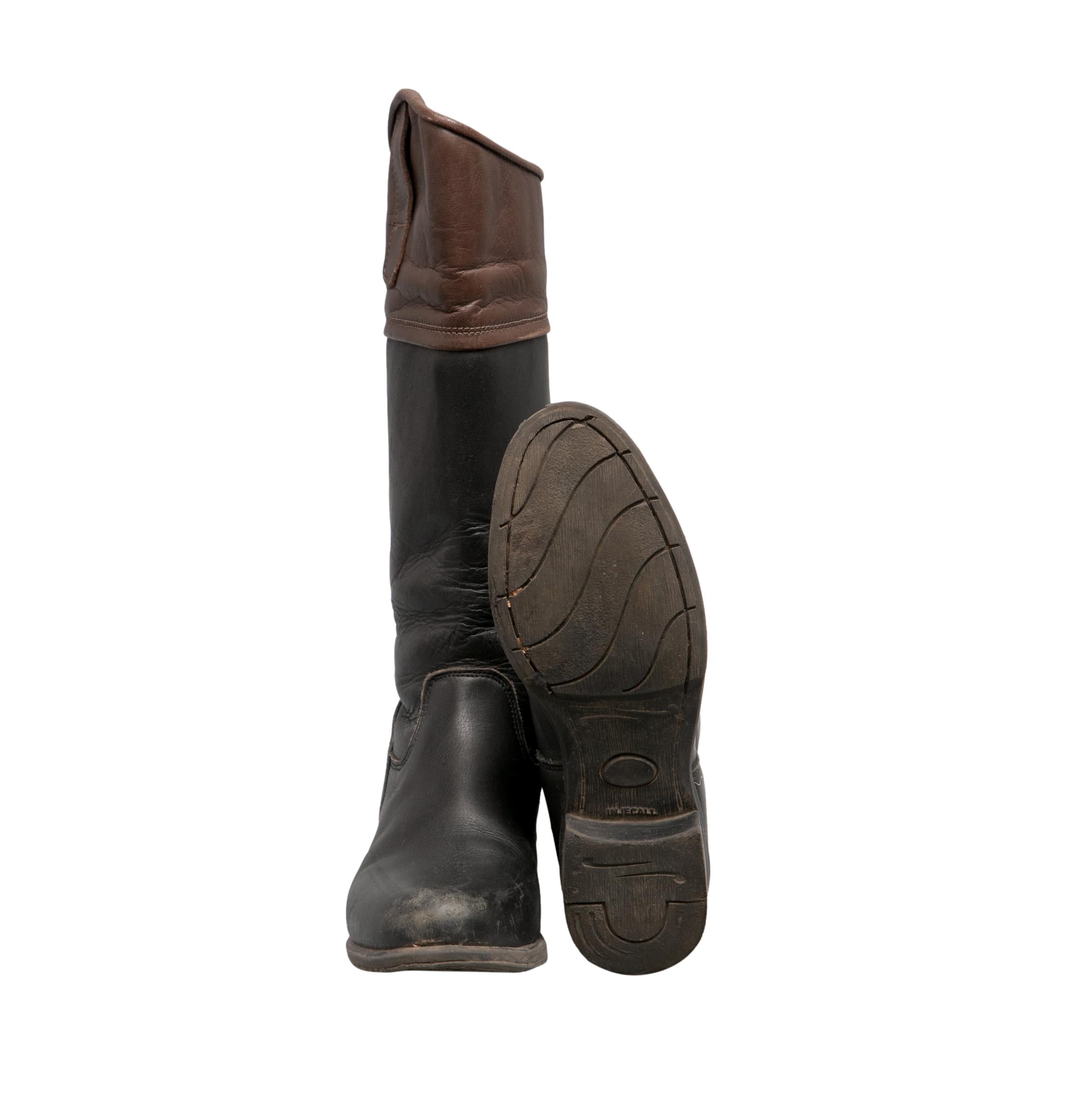 Bota Feminina Hipismo Mexicana Marron/Preta - Tamanho 29/30