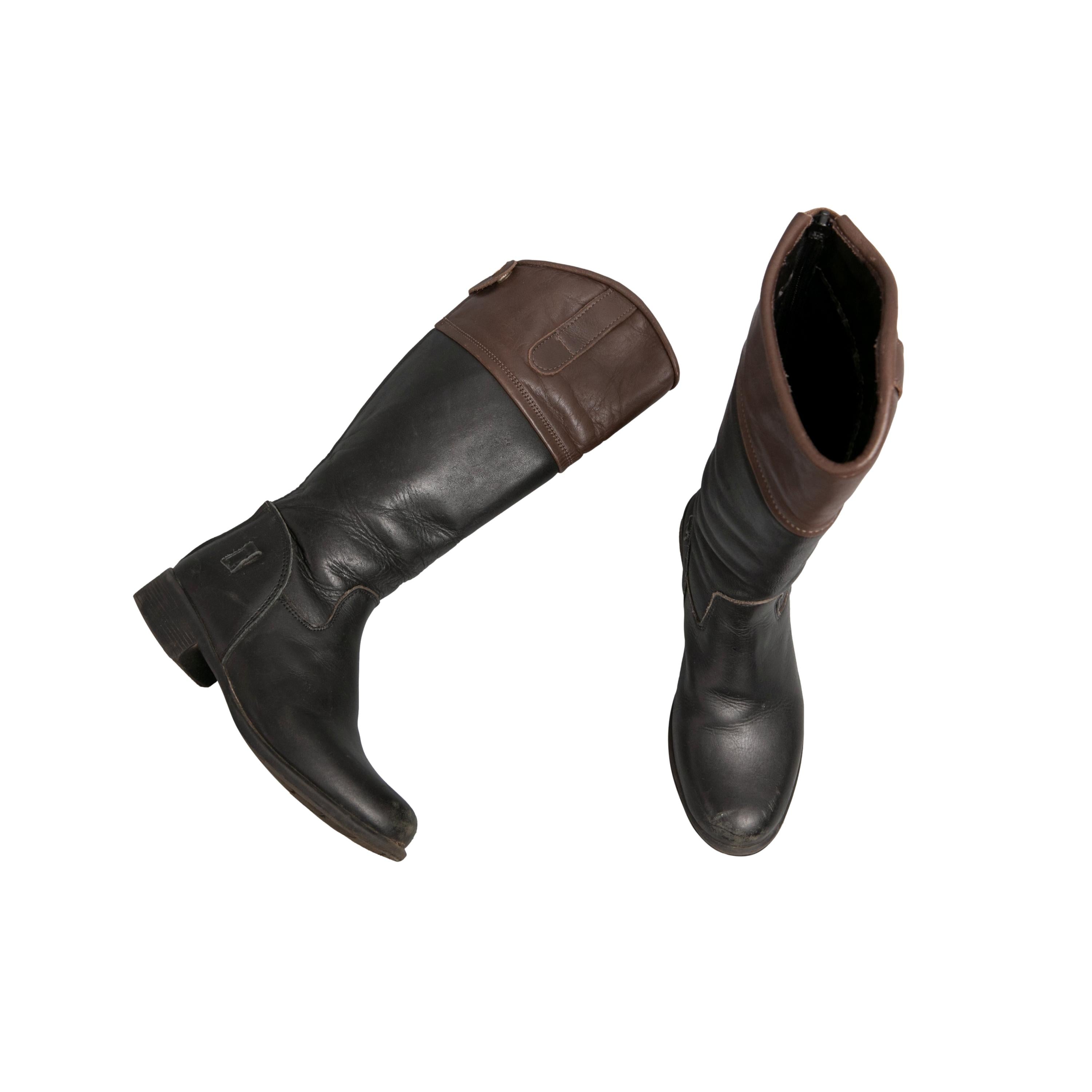Bota Feminina Hipismo Mexicana Marron/Preta - Tamanho 29/30