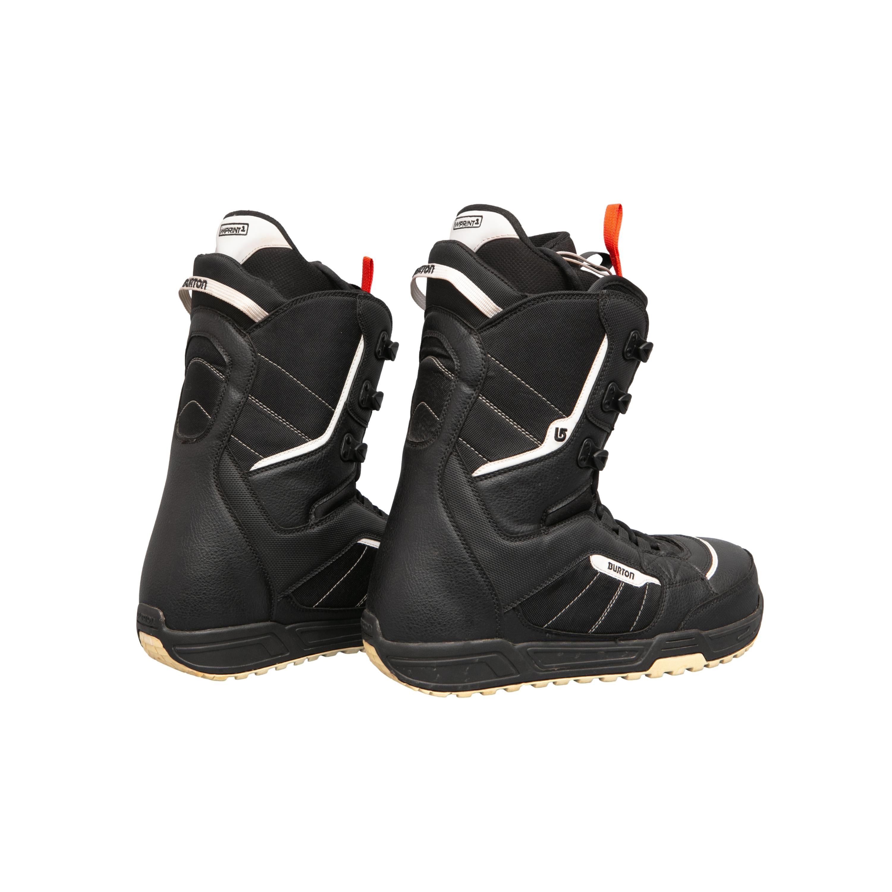 Bota Unissex Snowboard Burton Imprint1 Invader Preto/Branco - Tamanho 11 US