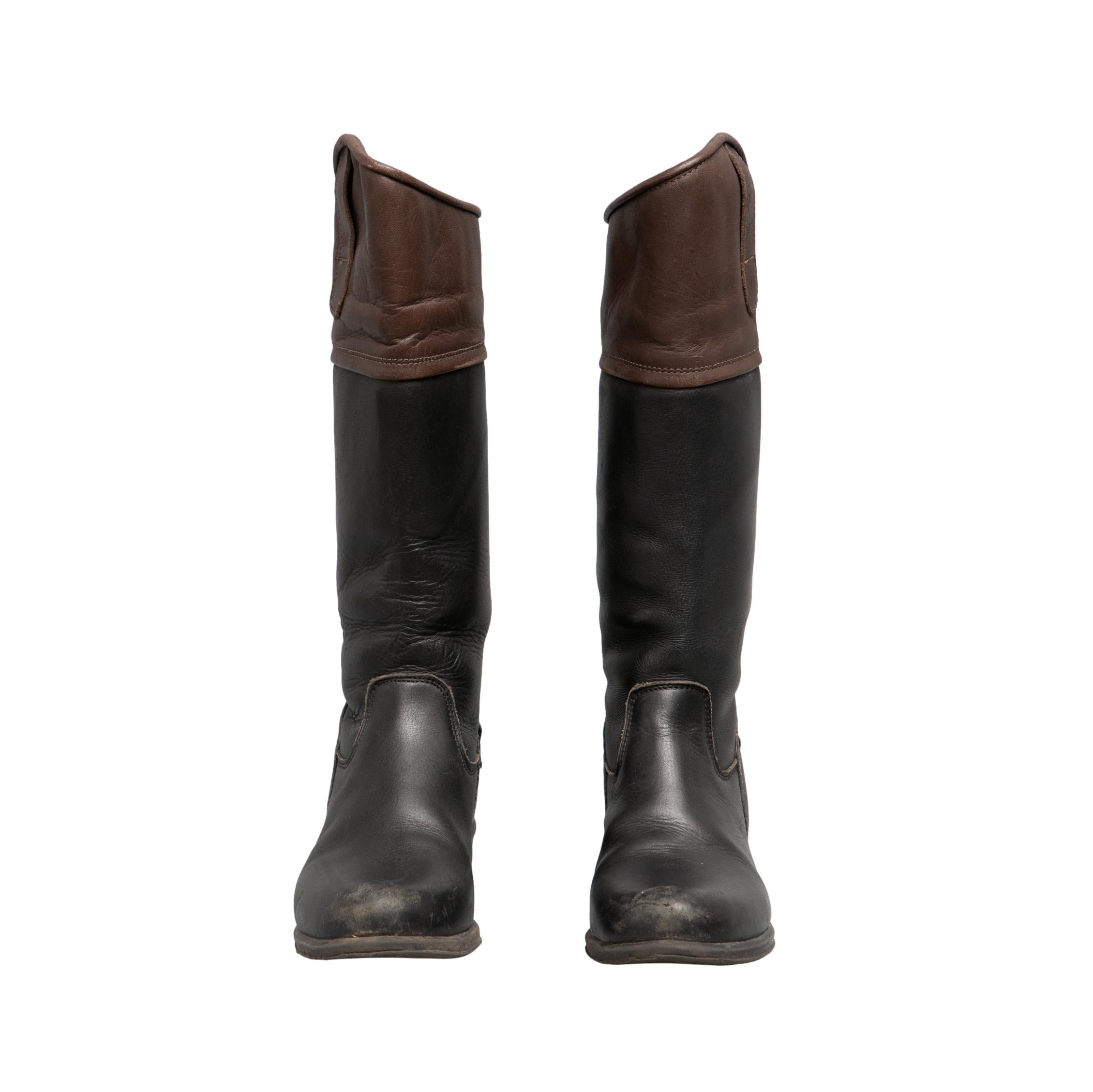 Bota Feminina Hipismo Mexicana Marron/Preta - Tamanho 29/30