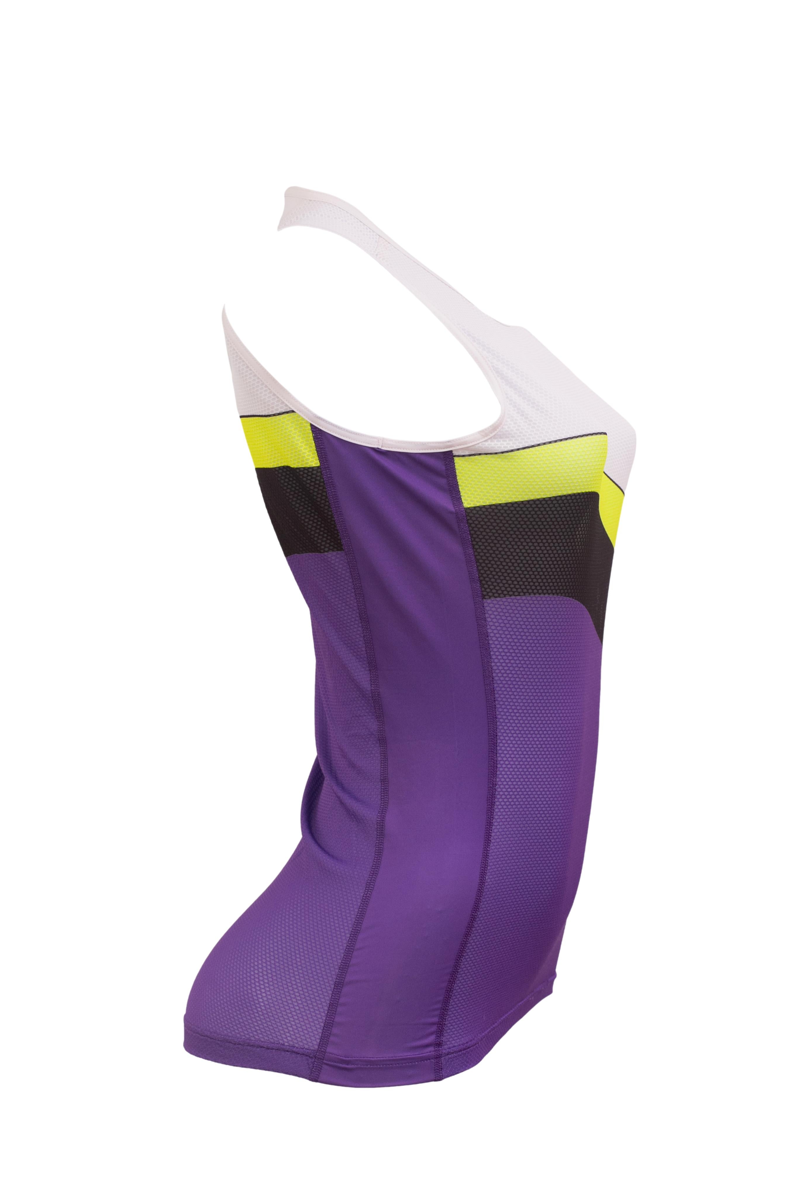Camiseta Masculina Ciclismo Rapha	Branco/Verde/Roxo - Tamanho S