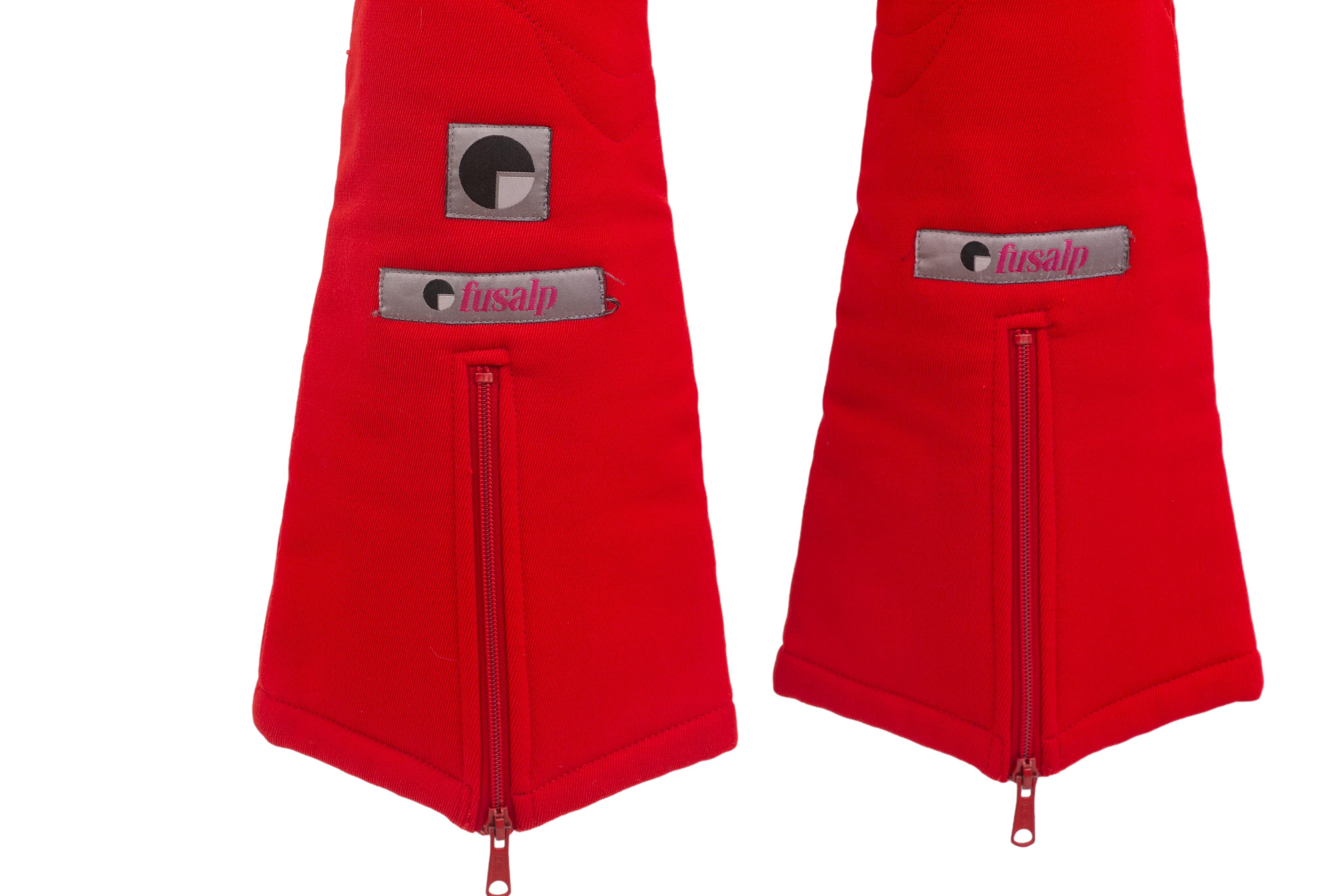 Calça Feminina Snowboard Fusalp Vermelha - Tamanho 42