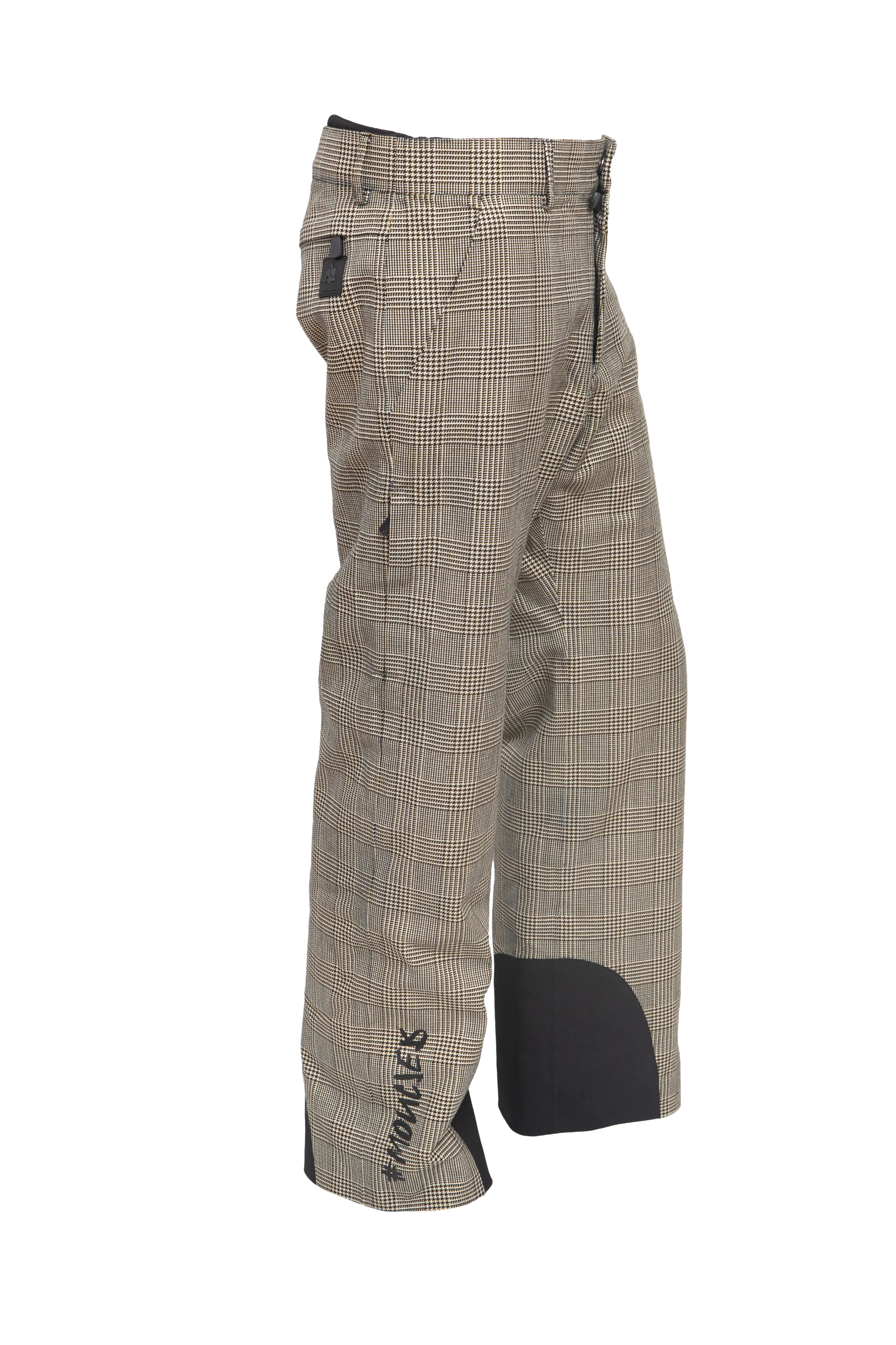 Calça Unissex Ski Moncler Primaloft Xadrez Bege - Tamanho M