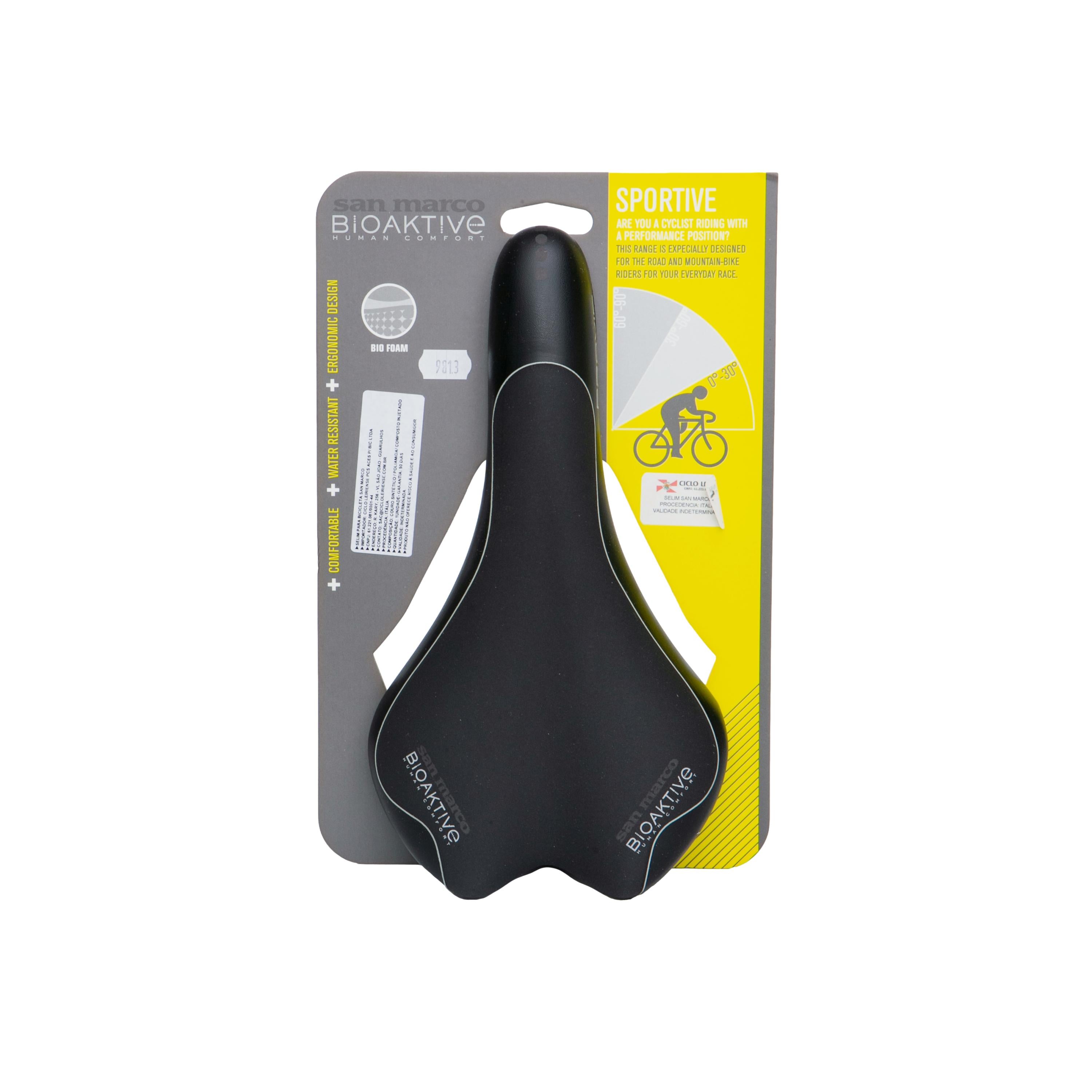 Banco Selim Selle San Marco Pro Vip Advanced Preto Dark/Cinza Biofoam