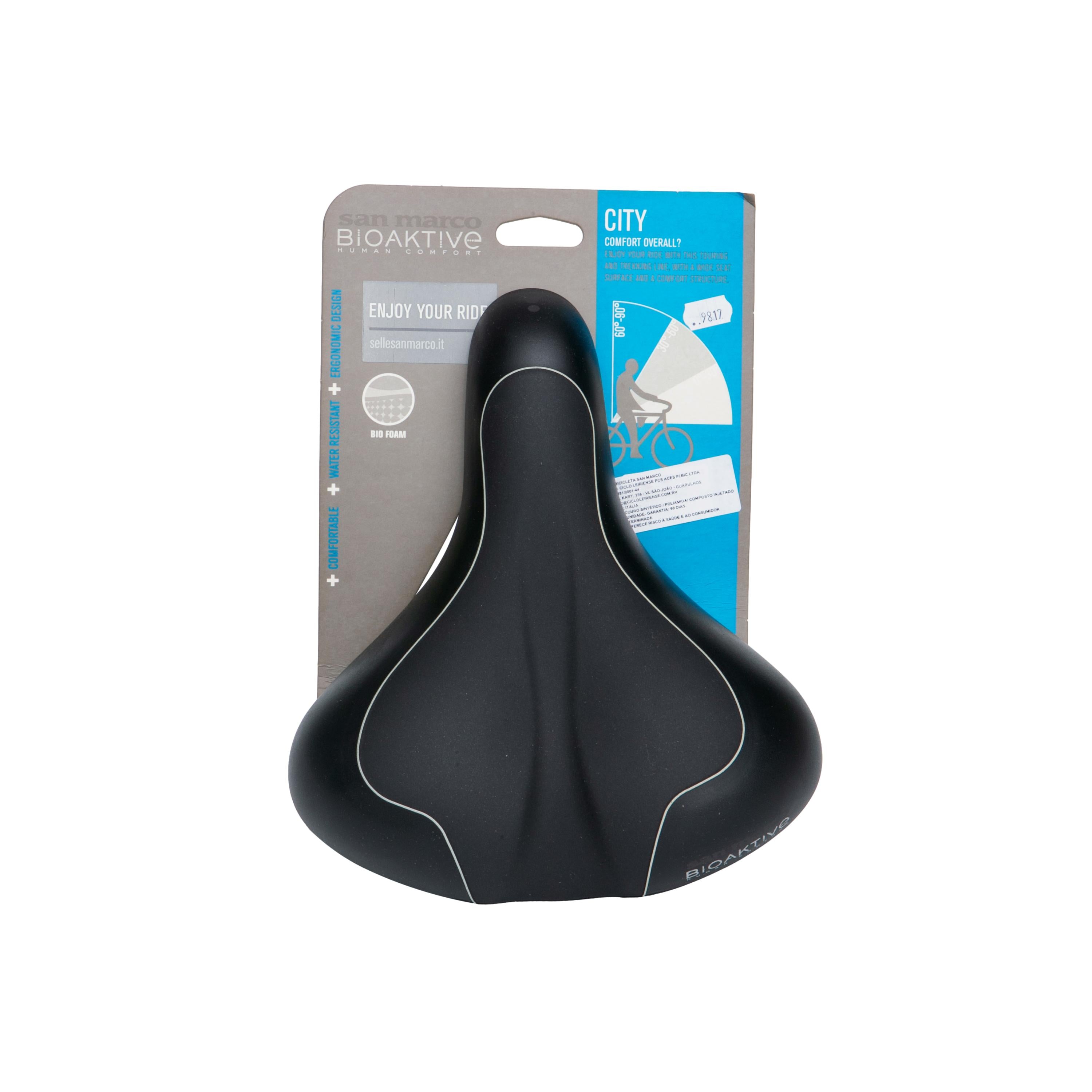 Banco Selim Selle San Marco Quadra Advanced Preto Drk/Cinza Biofoam Klip