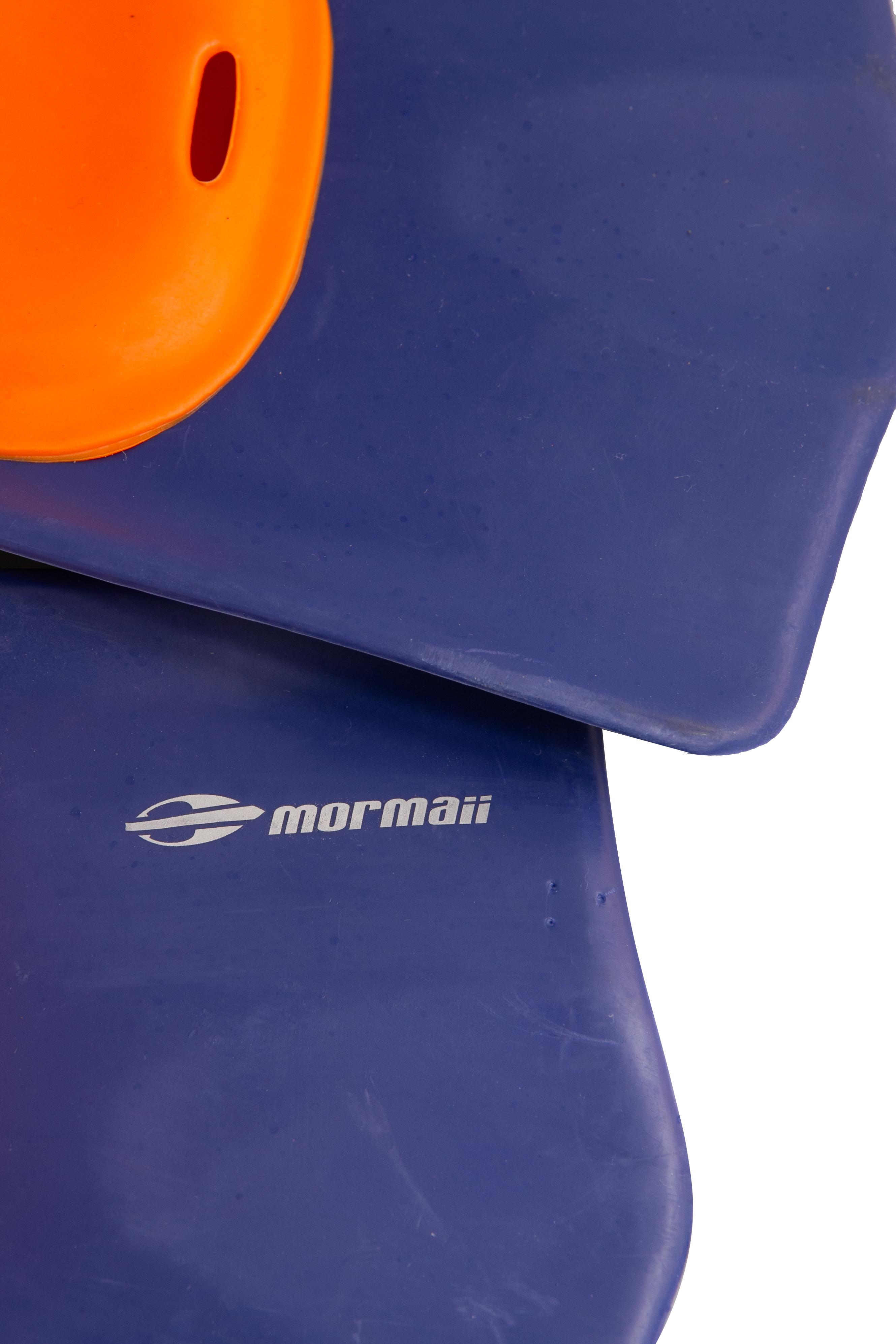 Pé de Pato Unissex Mergulho Mormaii Storm Laranja/Azul Com Capa - Tamanho S