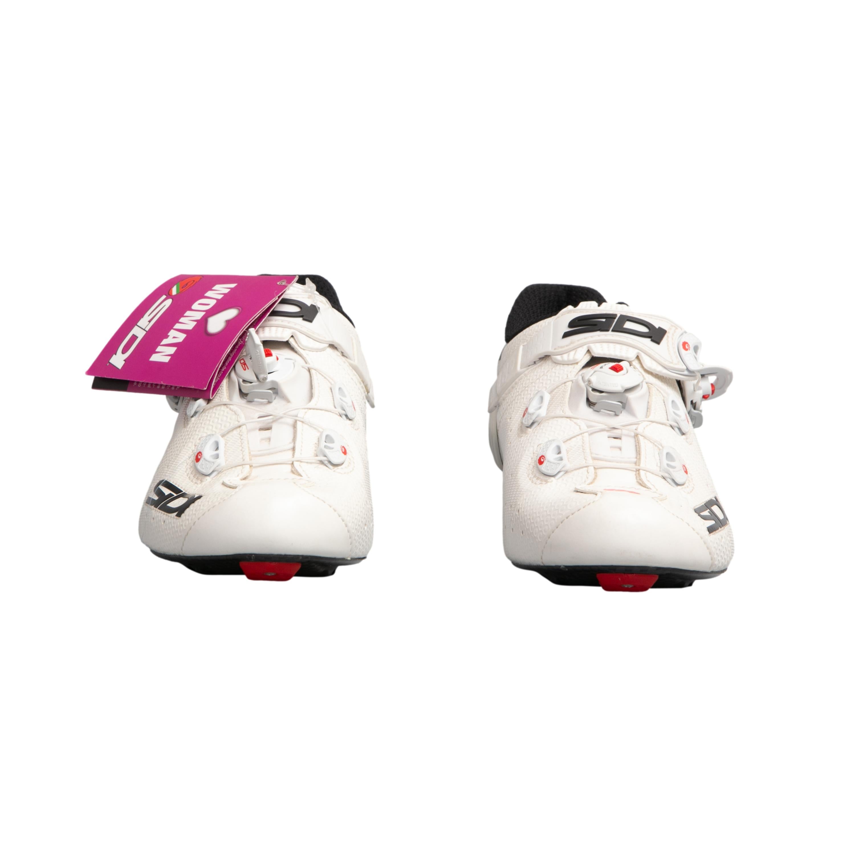 Sapatilha Feminina Ciclismo SiDI Scarpe Wire 2 Carbon Branca - Tamanho 39 Europa