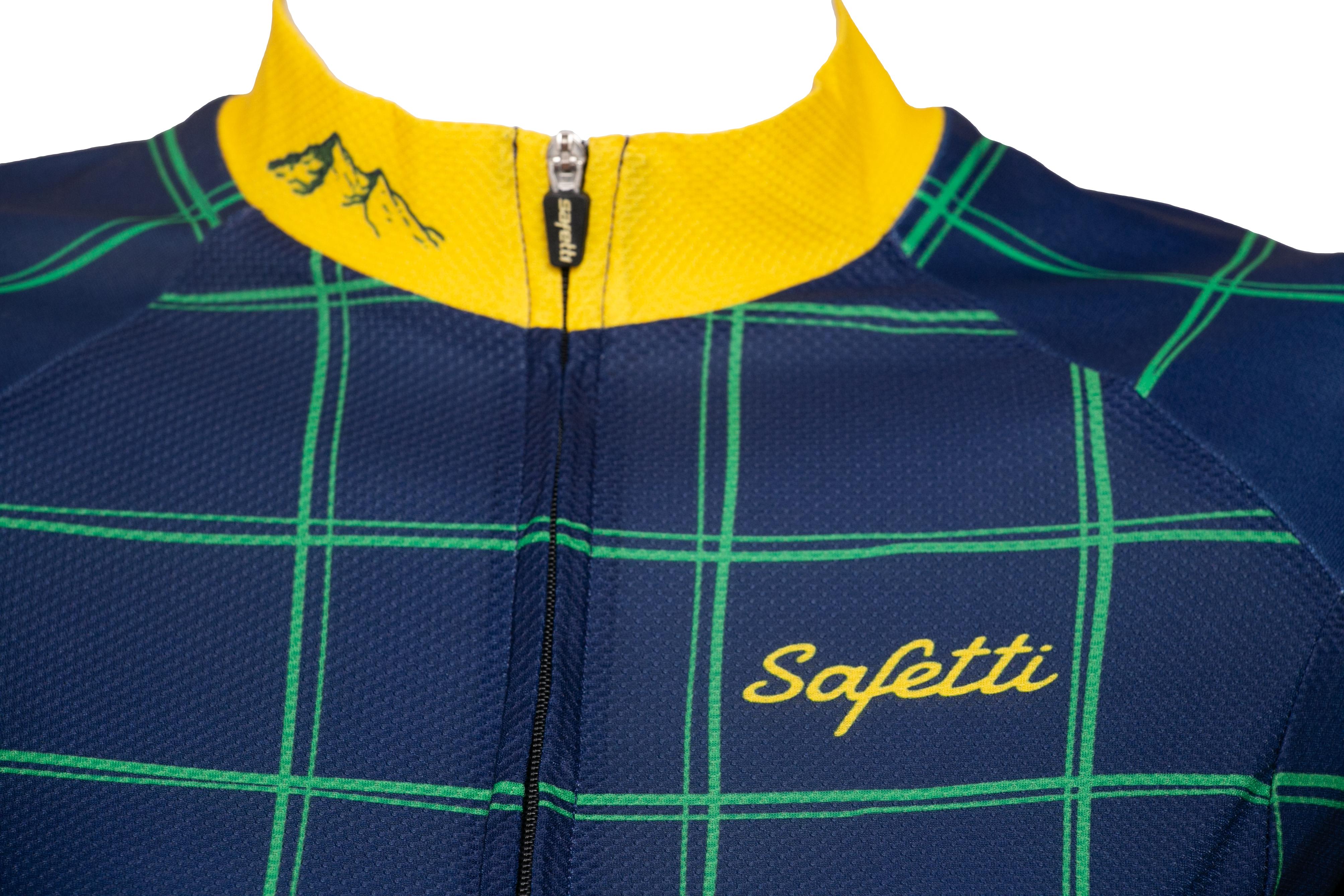 Camiseta Jersey Feminina Ciclismo Safety Brasil Azul/Verde/Amarela - Tamanho M