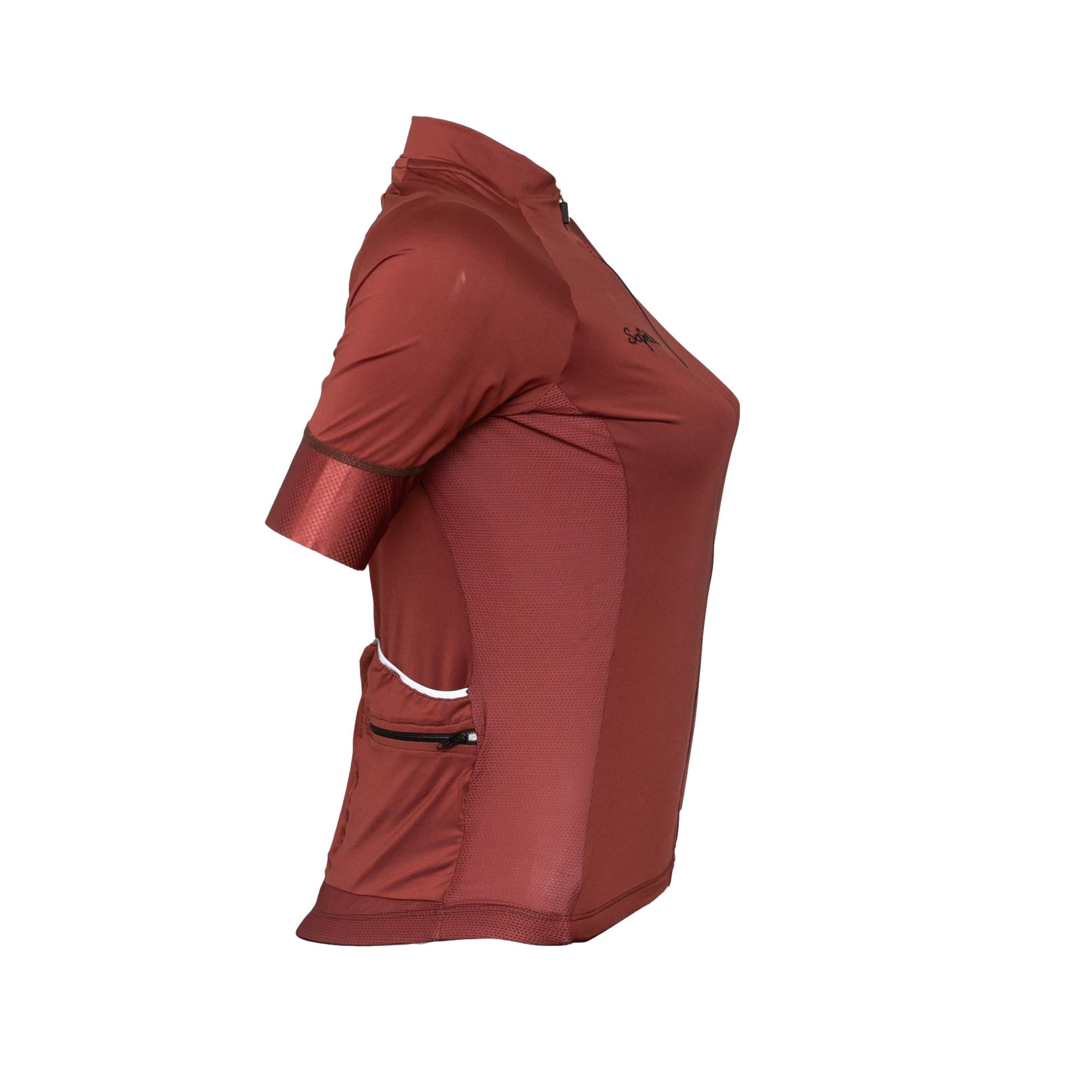 Camiseta Jersey Feminina Ciclismo Safety Marrom - Tamanho M
