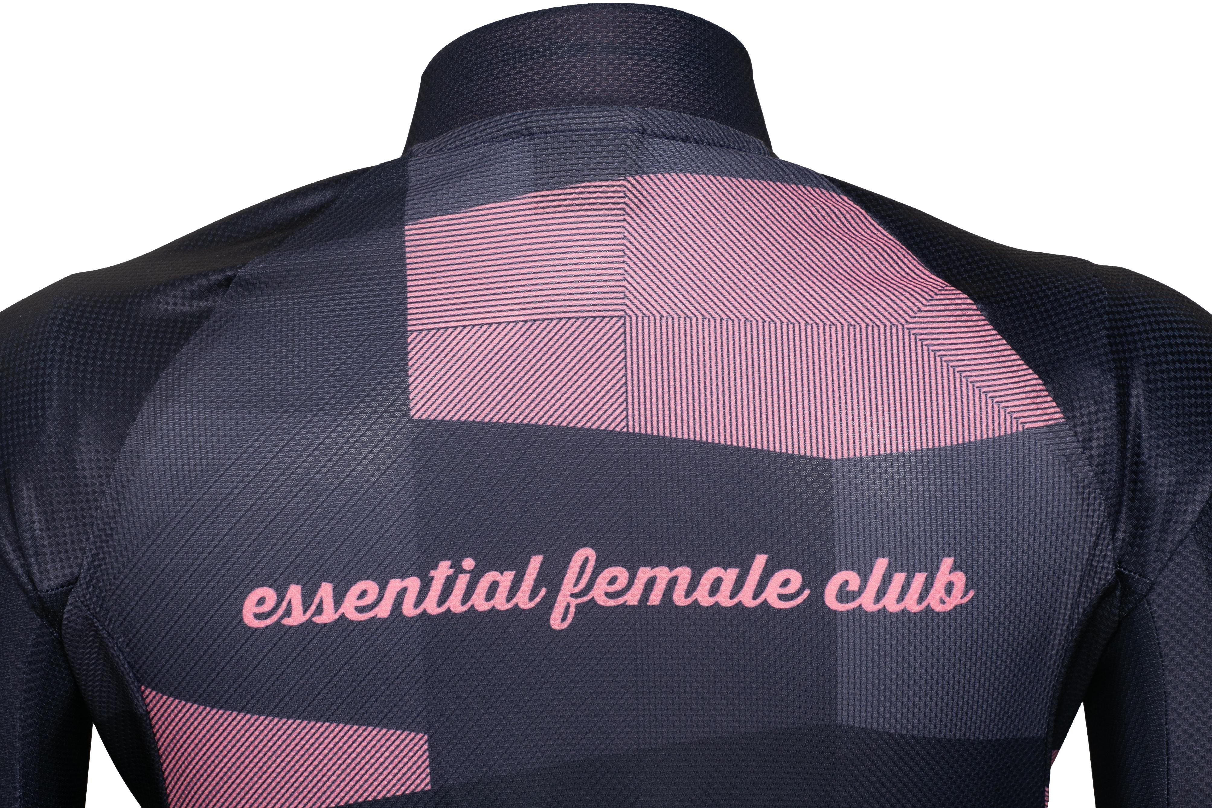 Camiseta Jersey Feminina Ciclismo Safety Azul e Rosa - Tamanho S