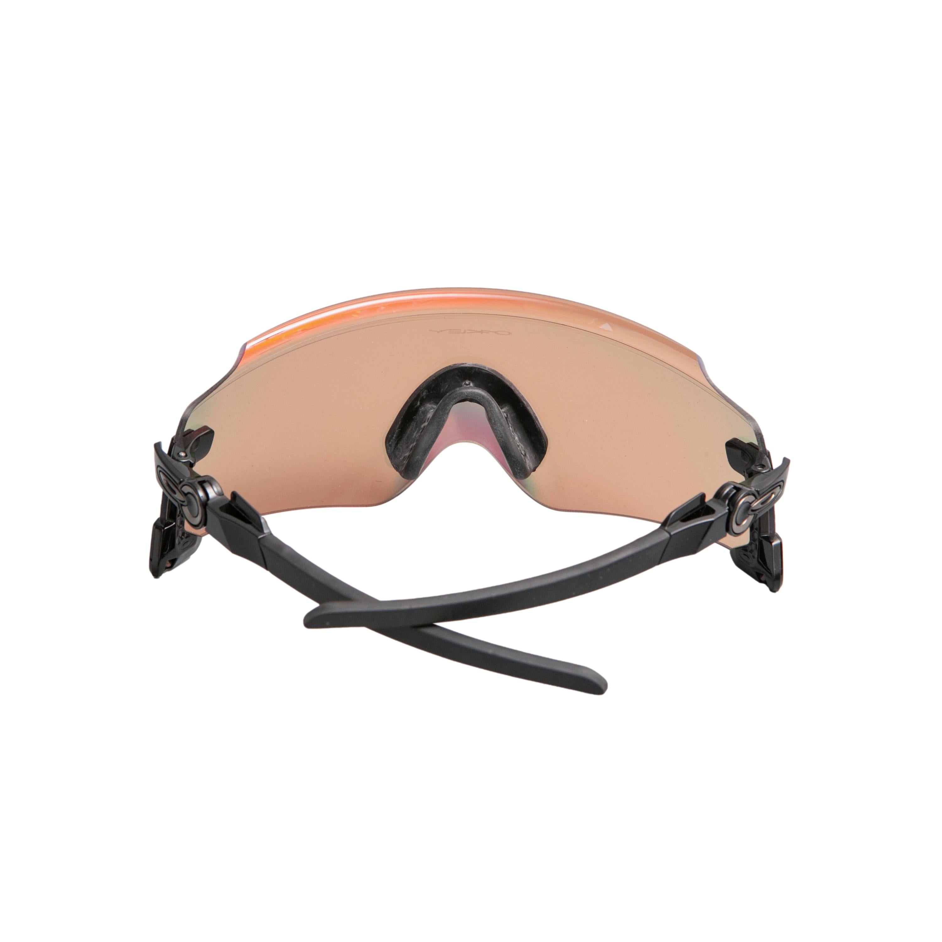 Óculos Unissex Ciclismo Oakley Kato Polished Black Lente Prizm Trail Torch Com Case - Tamanho Único