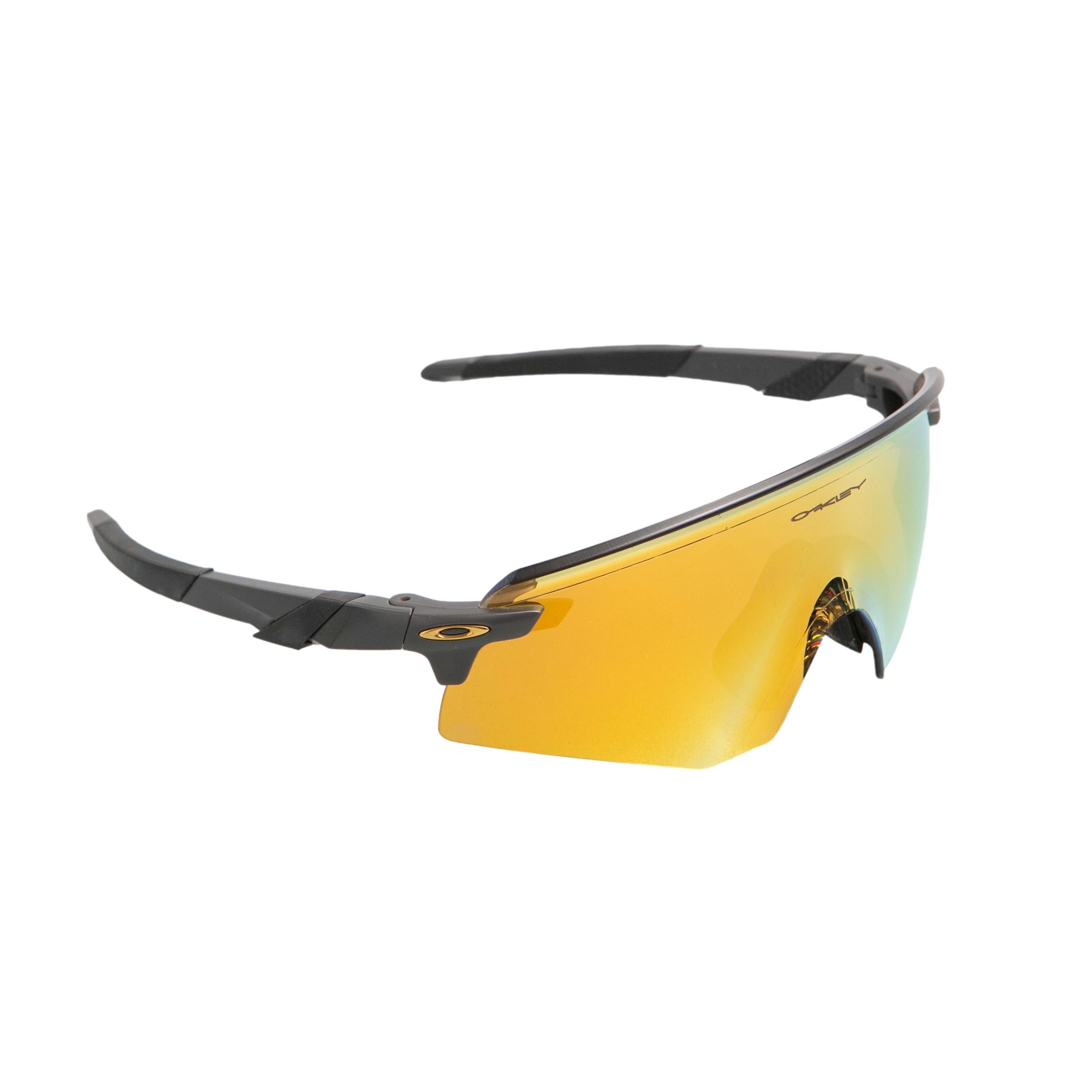 Óculos Unissex Ciclismo Oakley Encoder Matte Carbon Lente Prizm 24k Com Case - Tamanho Único