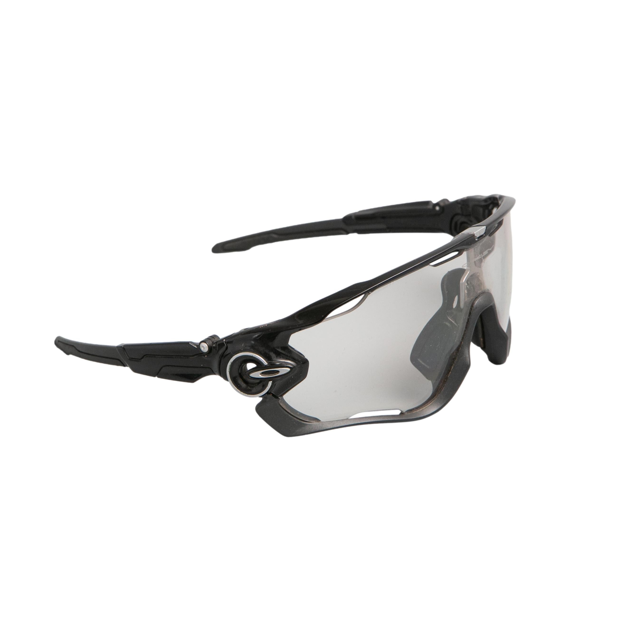 Óculos Unissex Ciclismo Oakley Jawbreaker Polished Black Lente Photochromic Com Case - Tamanho Único