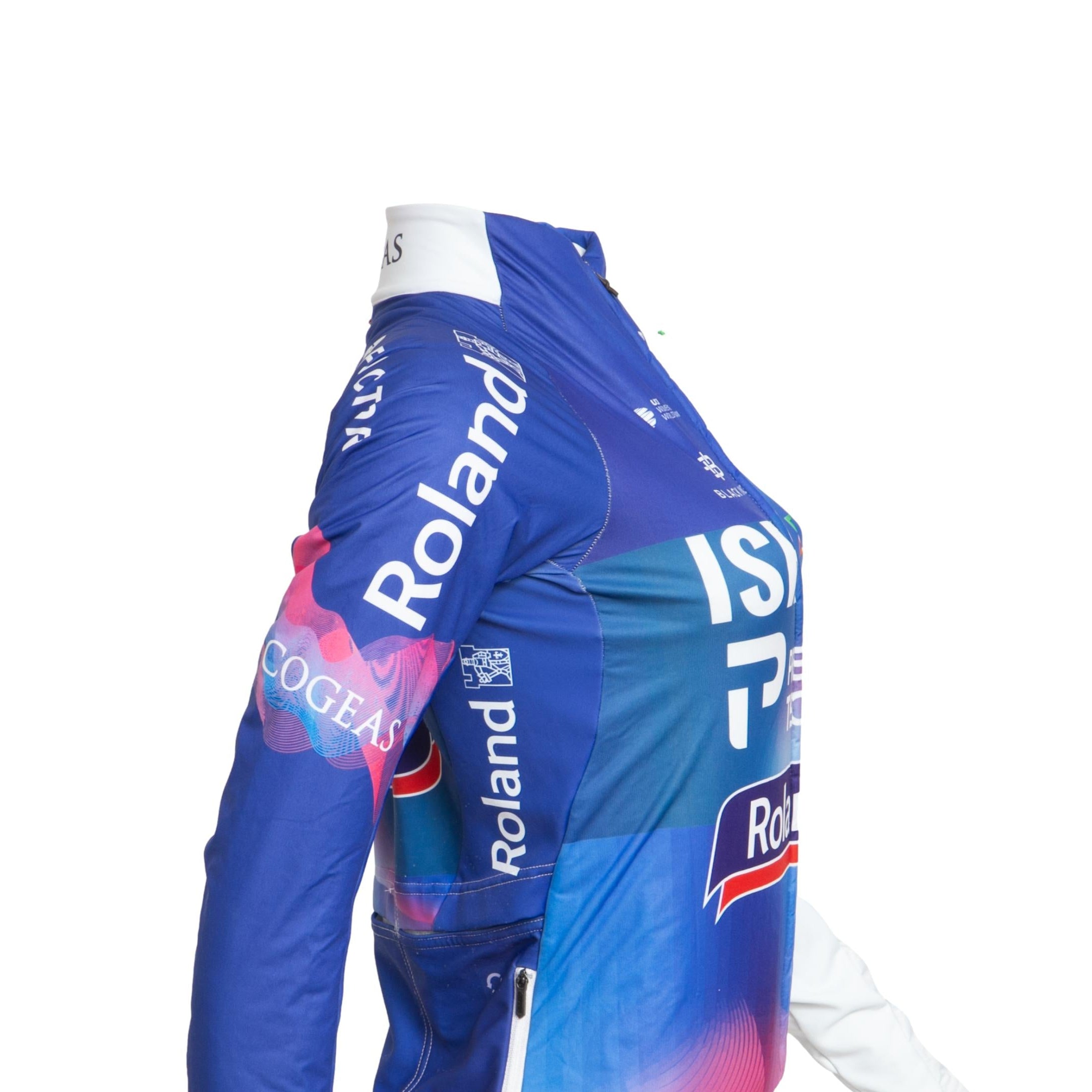 Camiseta Masculina Ciclismo Q36.5 Manga Longa Azul/Branco - Tamanho XXS