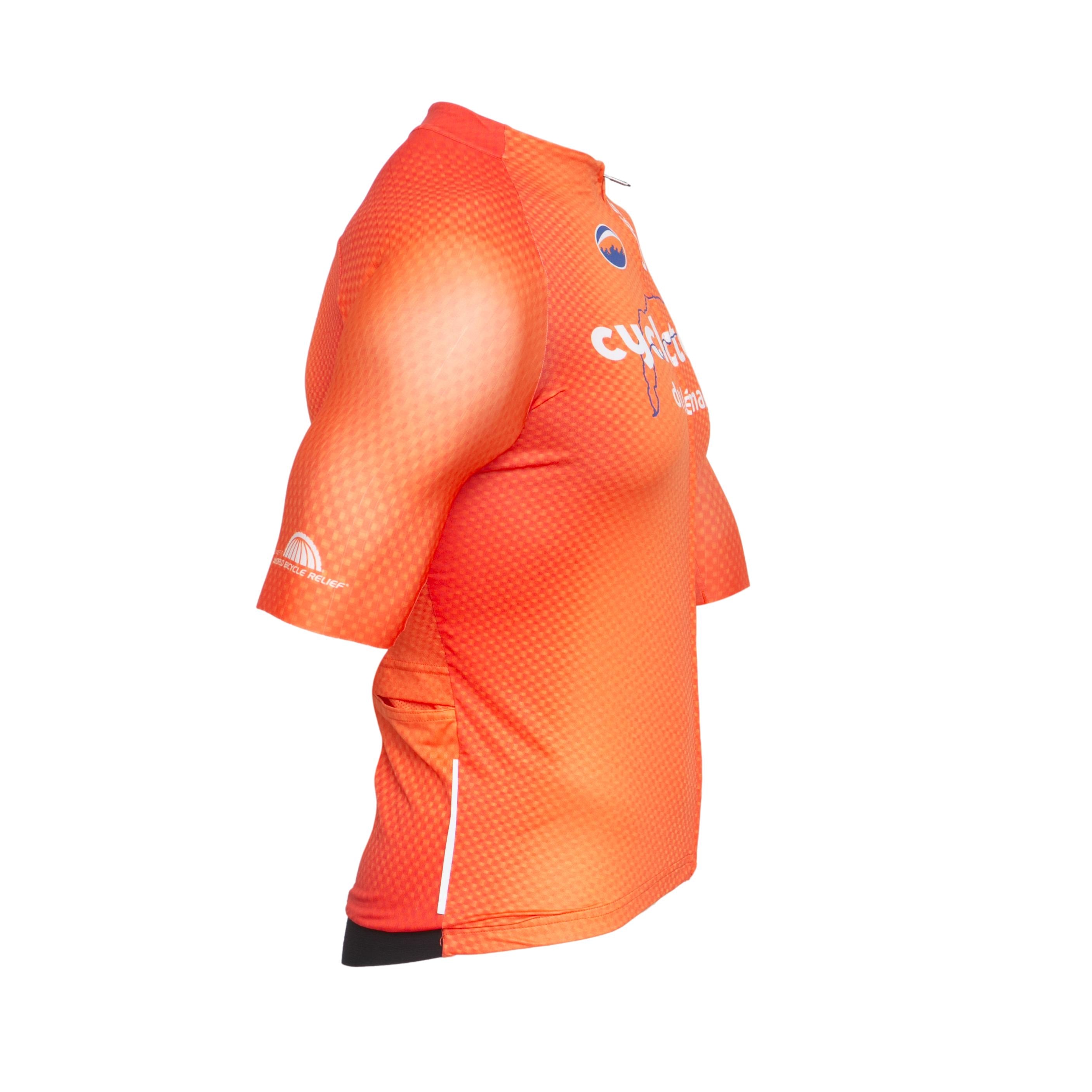 Camiseta Masculina Ciclismo Q36.5 Cyclotour Du Leman Laranja - Tamanho XS